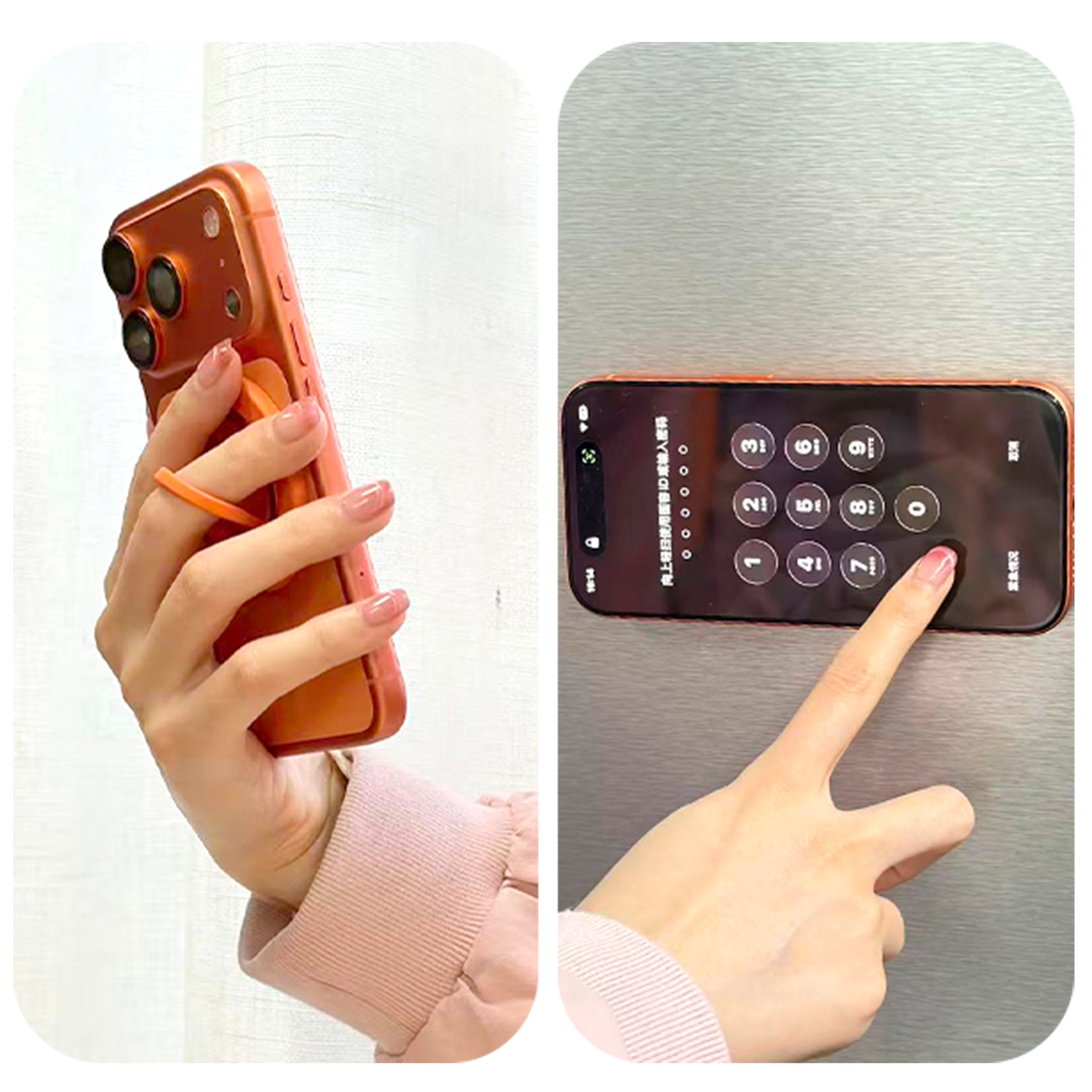Drip Dual-Sided Magnetic Silicone Ring Aluminum Alloy Phone Stand