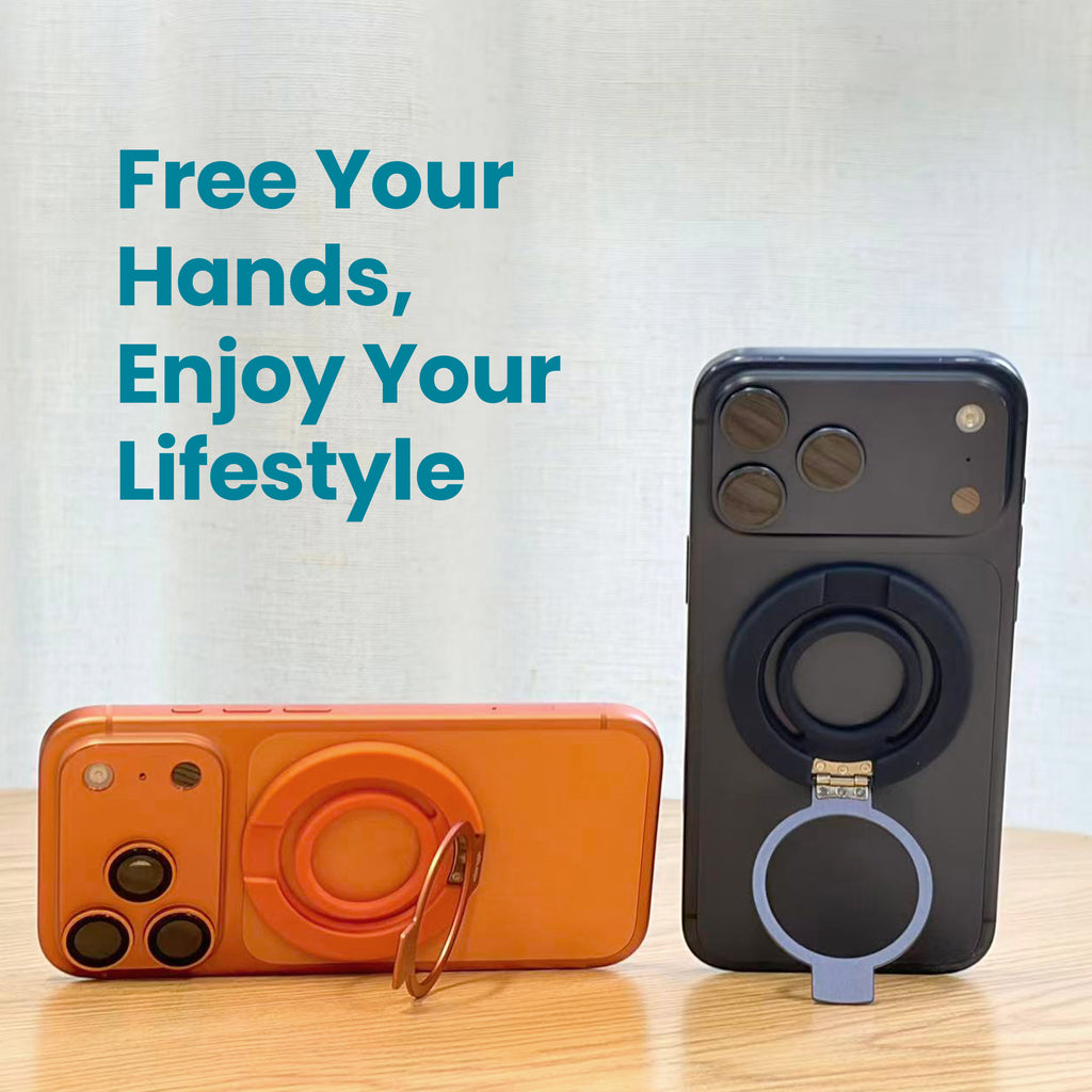 Drip Dual-Sided Magnetic Silicone Ring Aluminum Alloy Phone Stand