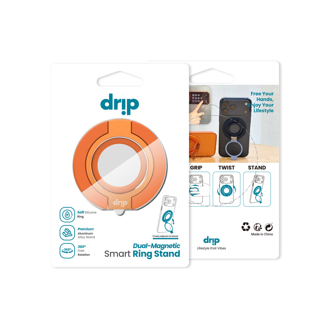 Drip Dual-Sided Magnetic Silicone Ring Aluminum Alloy Phone Stand