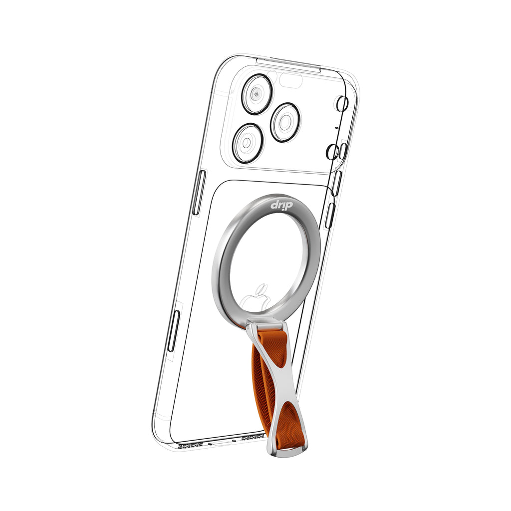 Drip Magnetic Ring Phone Holder Kickstand with Finger Strap