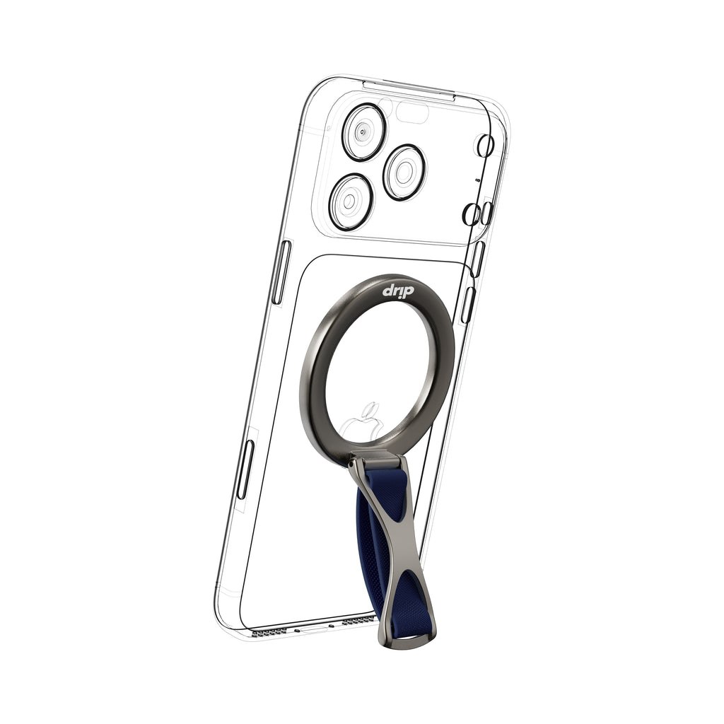 Drip Magnetic Ring Phone Holder Kickstand with Finger Strap