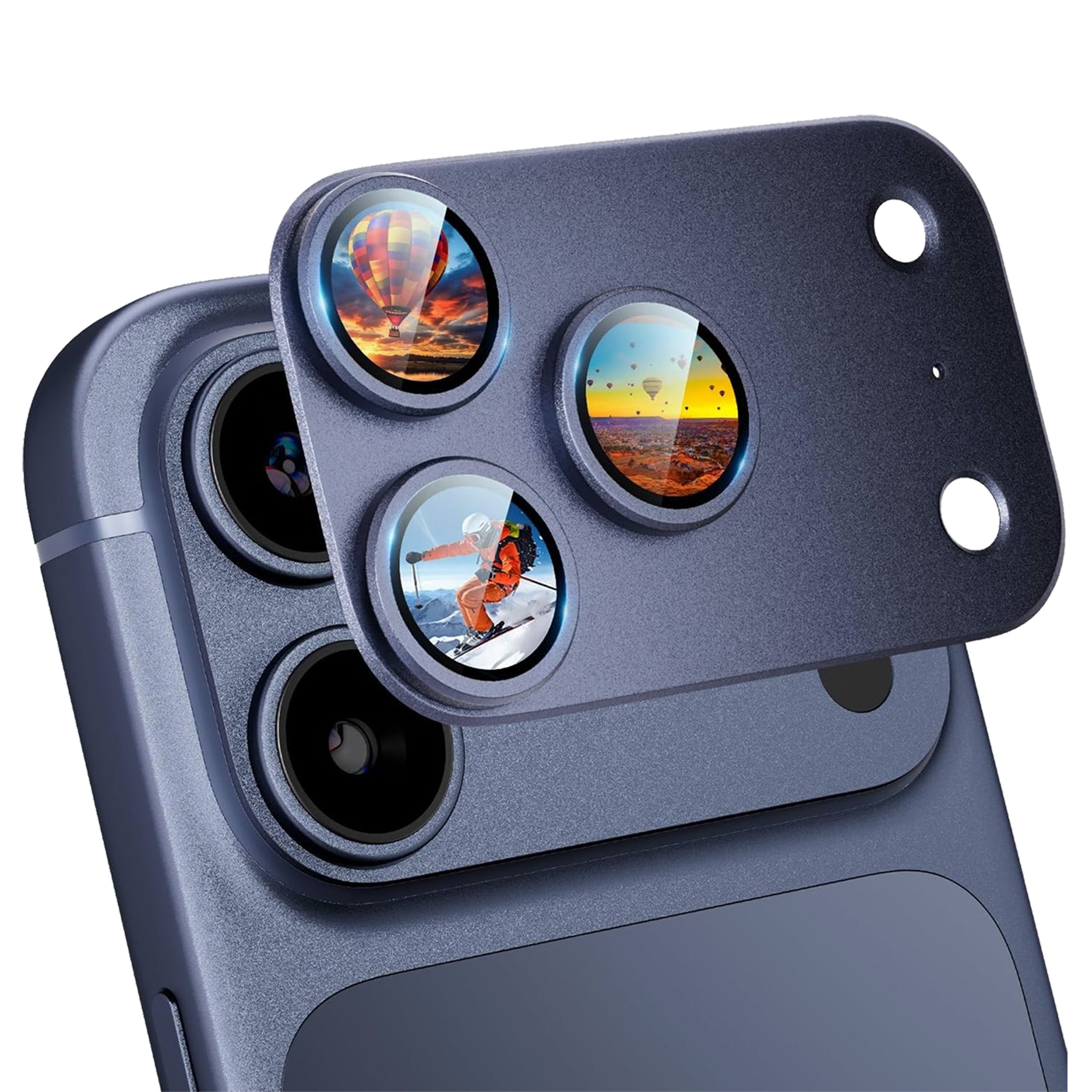 Drip Full-Coverage Aluminum Alloy Lens Protector Cosmic Orange for iPhone 17 Series