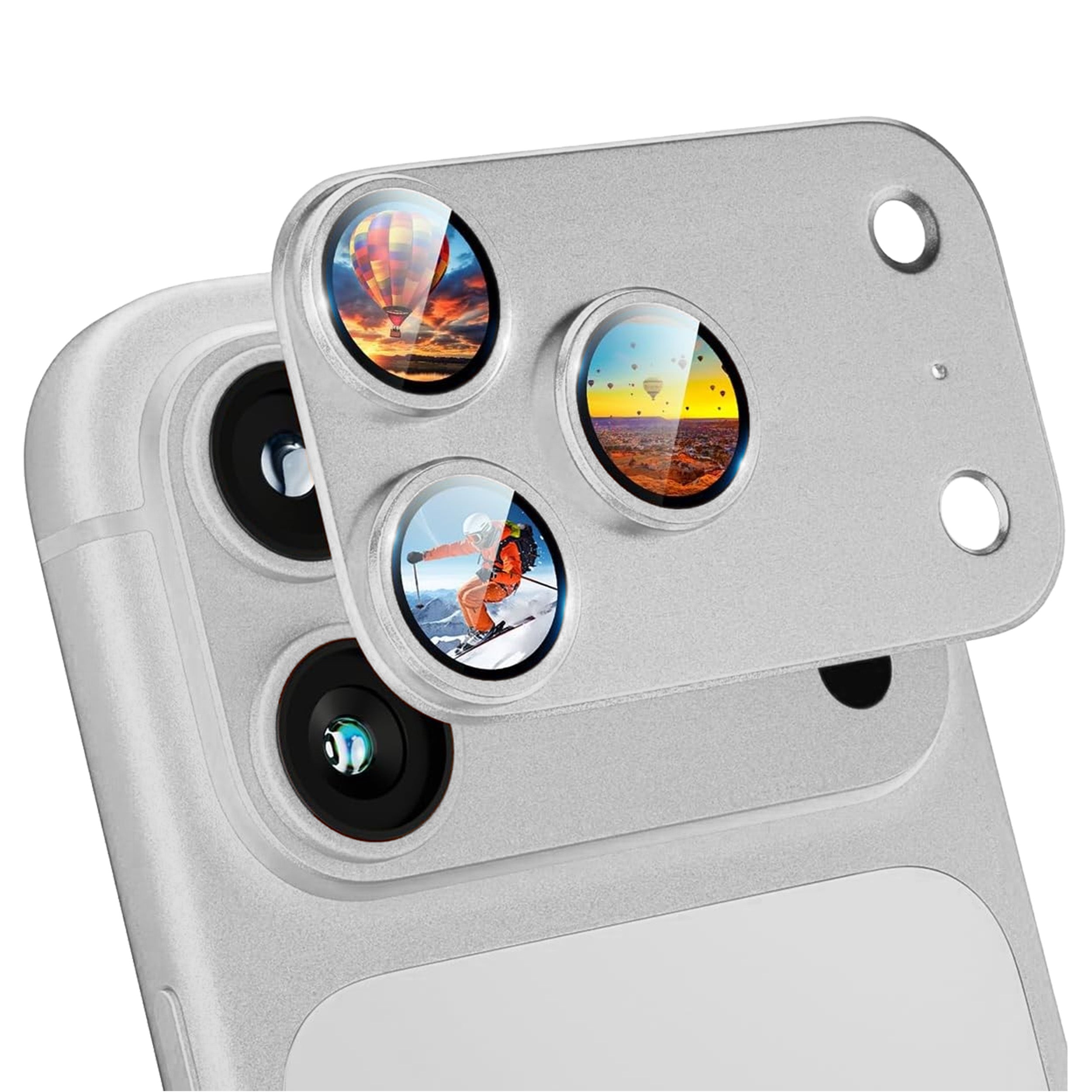 Drip Full-Coverage Aluminum Alloy Lens Protector Cosmic Orange for iPhone 17 Series
