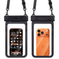 Drip New Filp Cover Waterproof Pouch with Lanyard Black