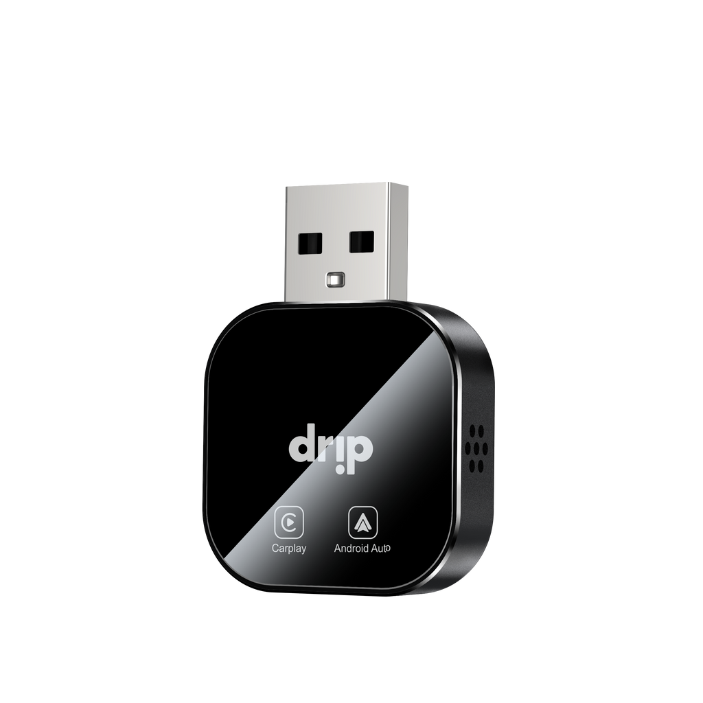 Drip 2-IN-1 Wireless CarPlay Adapter Supports Apple CarPlay & Android Auto Black
