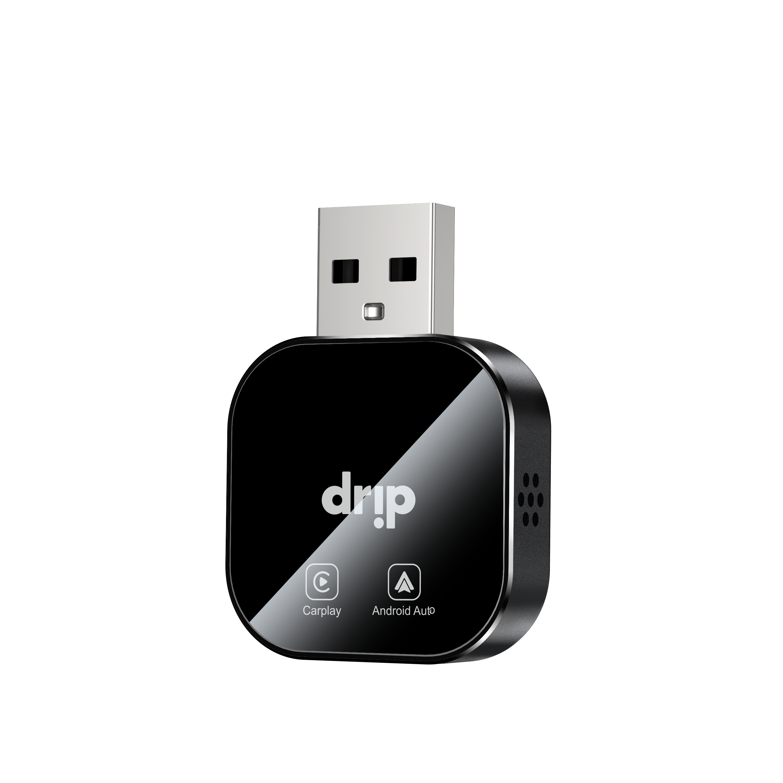 Drip 2-IN-1 Wireless CarPlay Adapter Supports Apple CarPlay & Android Auto Black