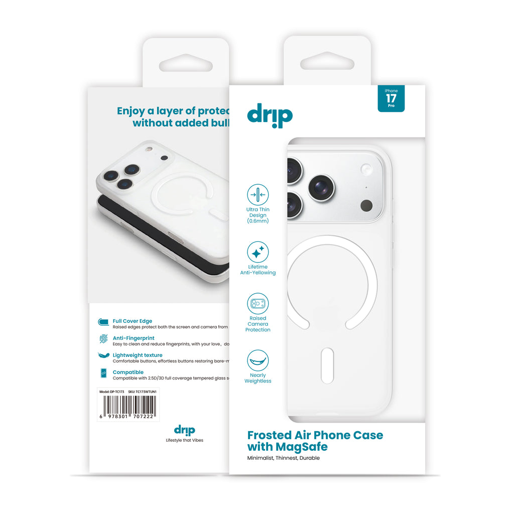Drip Thinnest Frosted Phone Case with MagSafe Cosmic Orange for iPhone 17 Series