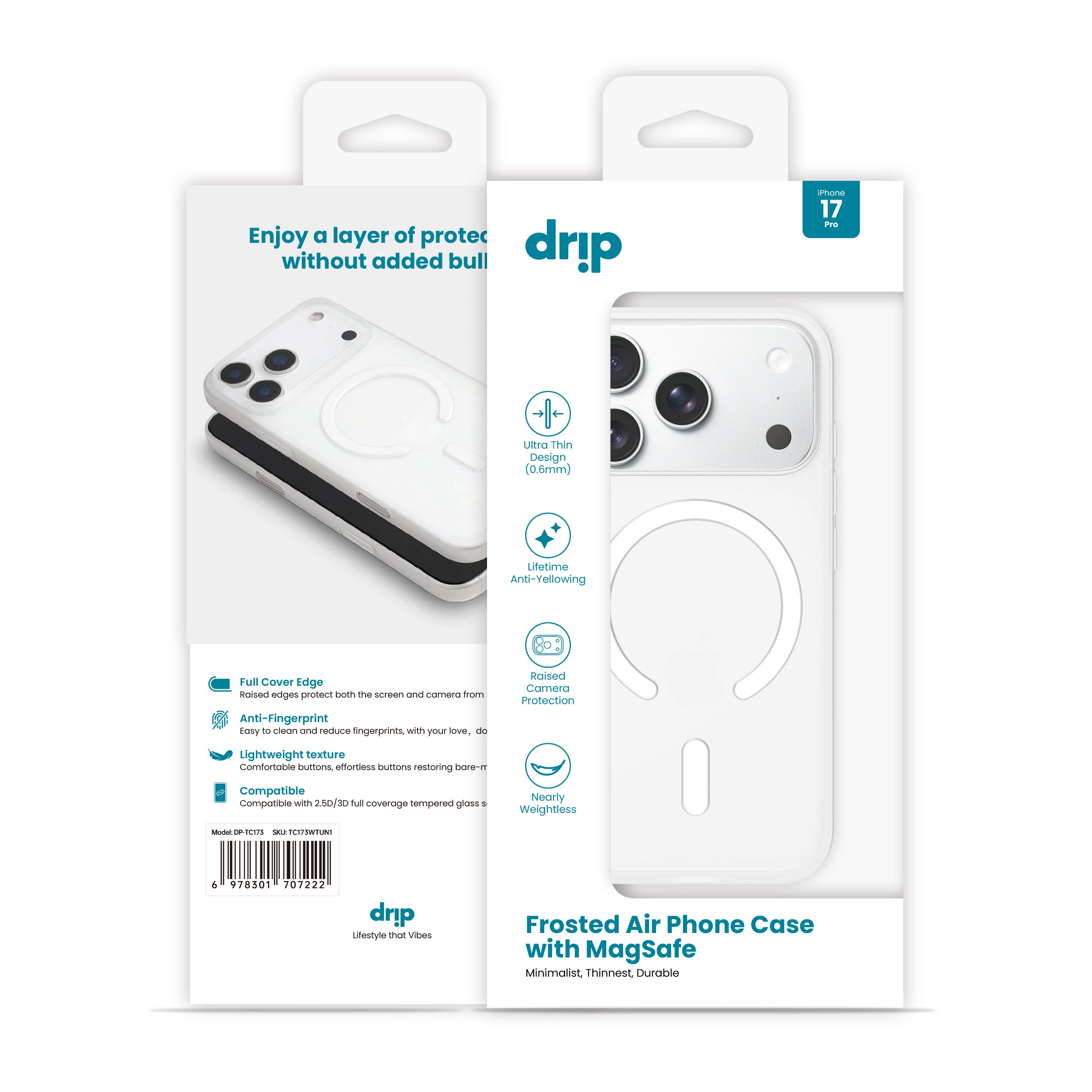Drip Thinnest Frosted Phone Case with MagSafe Cosmic Orange for iPhone 17 Series