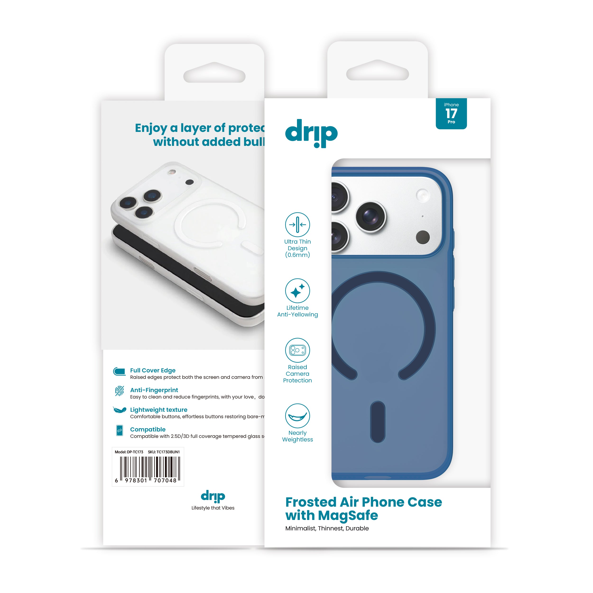Drip Thinnest Frosted Phone Case with MagSafe Cosmic Orange for iPhone 17 Series