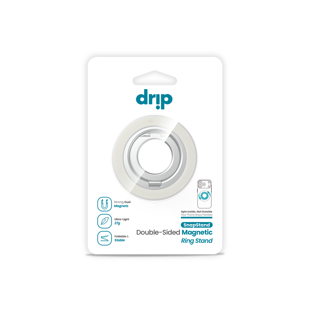 DRIP SnapStand Dual-Sided 360° Rotatable Magnetic Alloy Phone Ring Stand