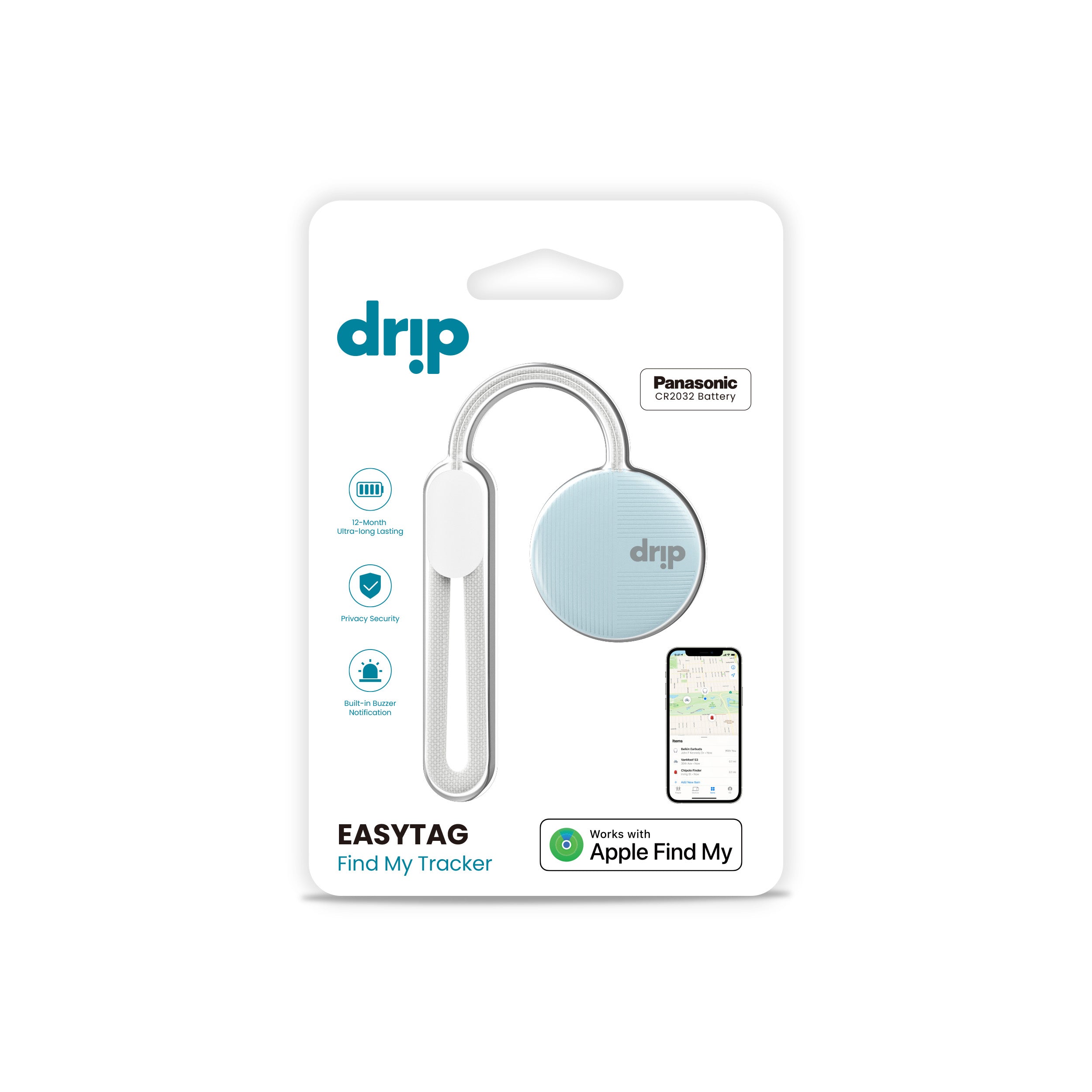 Drip Bluetooth EasyTag Find My Tracker