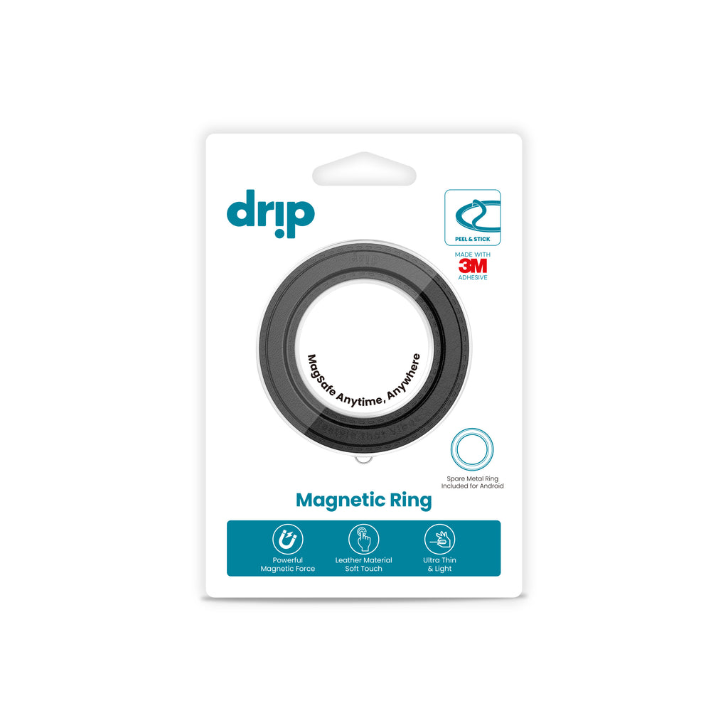 Drip Magnetic Ring & Metal Ring Black for Mobiles
