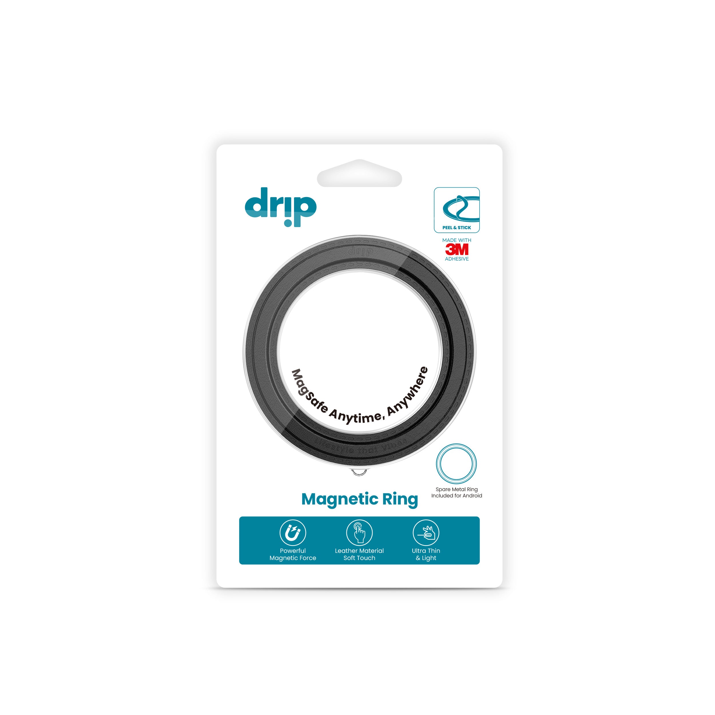 Drip Magnetic Ring & Metal Ring Black for Tablets