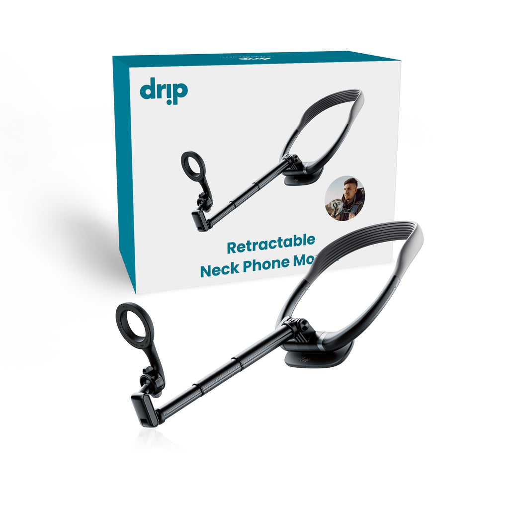 Drip Retractable Neck Phone Mount Black