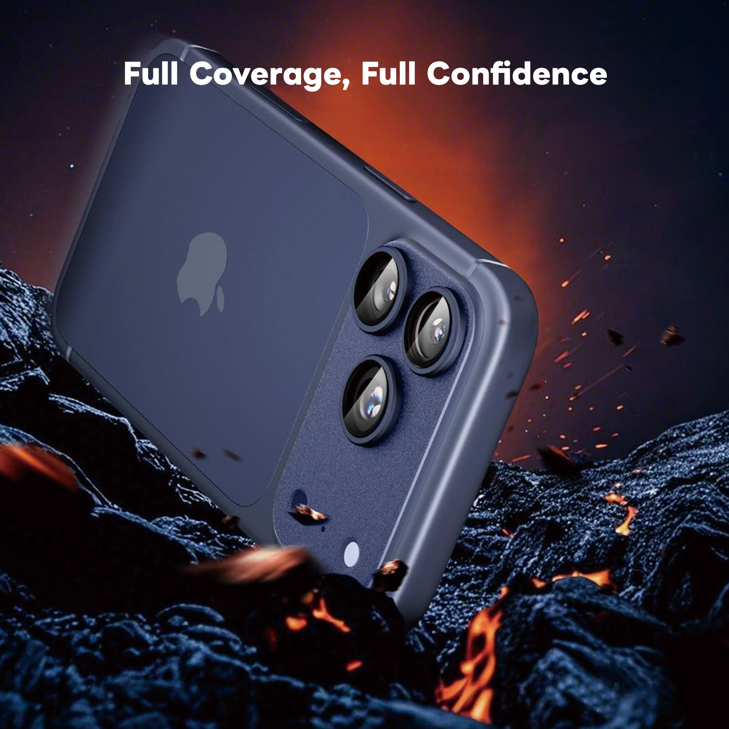 Drip Full-Coverage Aluminum Alloy Lens Protector Cosmic Orange for iPhone 17 Series