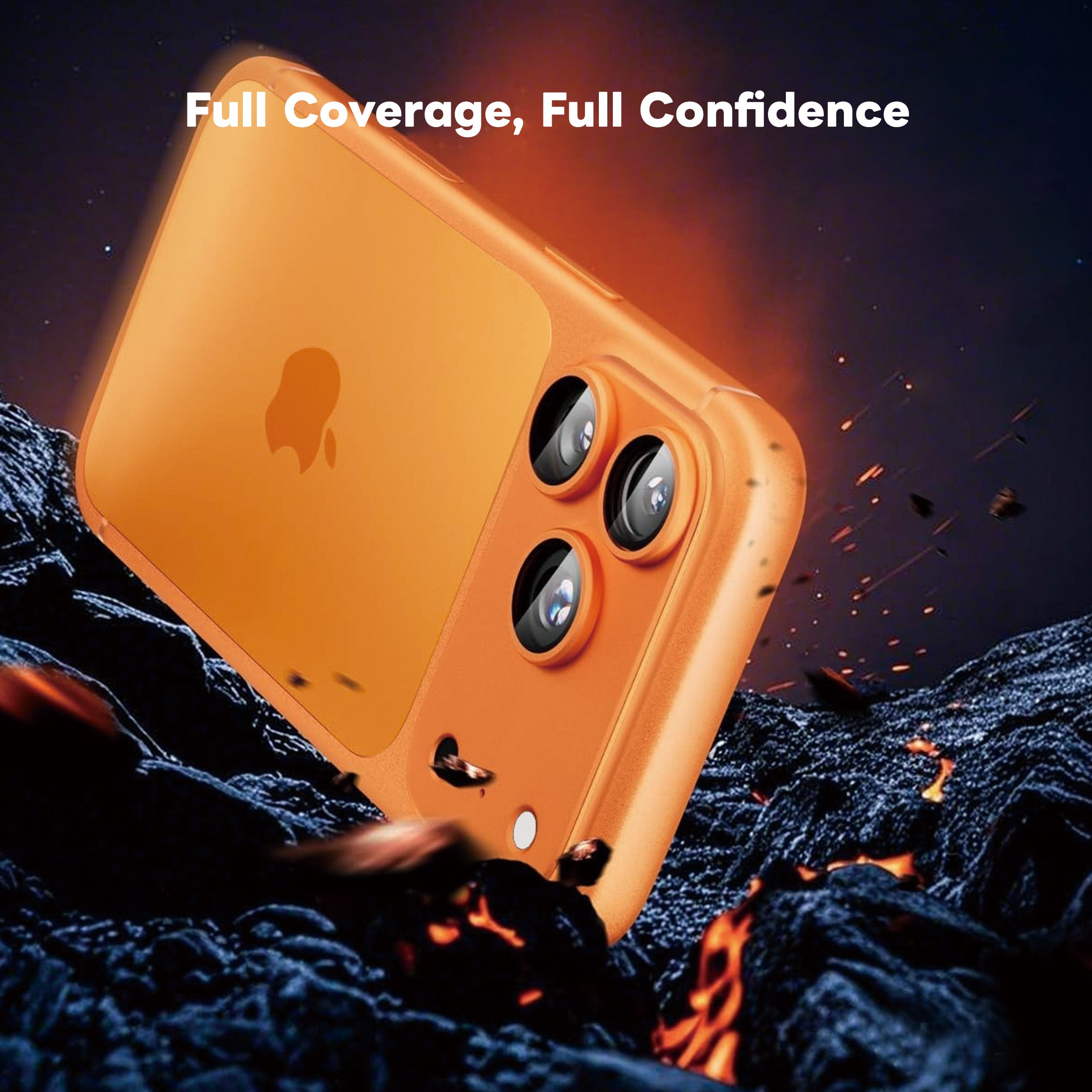 Drip Full-Coverage Aluminum Alloy Lens Protector Cosmic Orange for iPhone 17 Series
