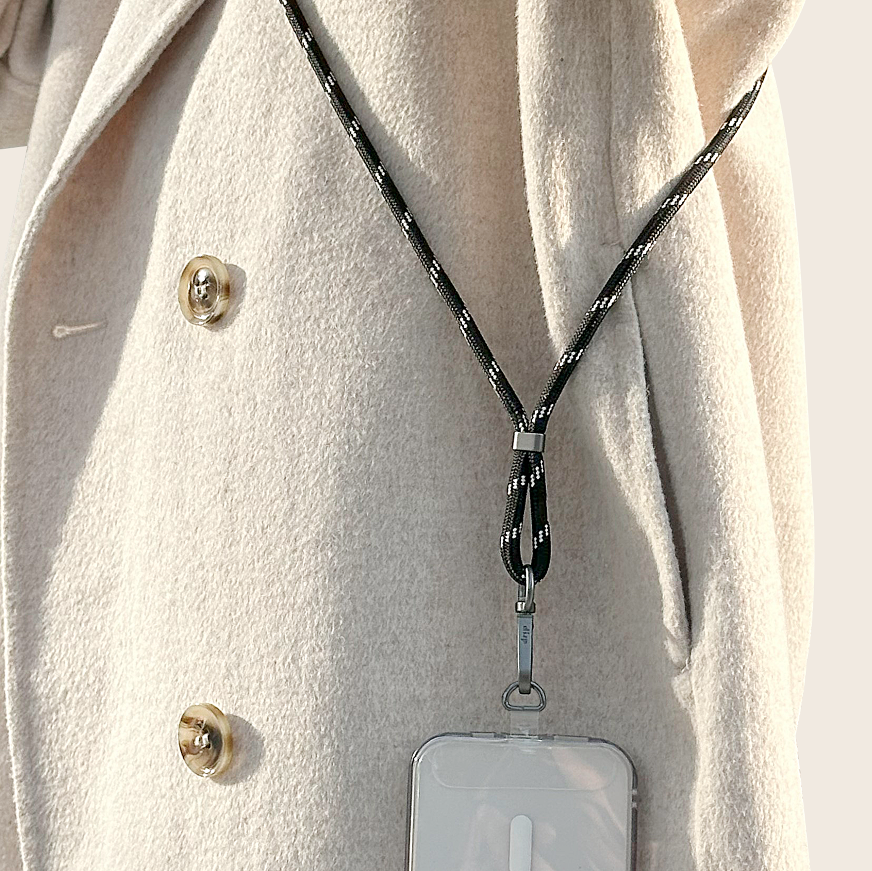 Drip Rope Crossbody Strap with Phone Tether Tabs