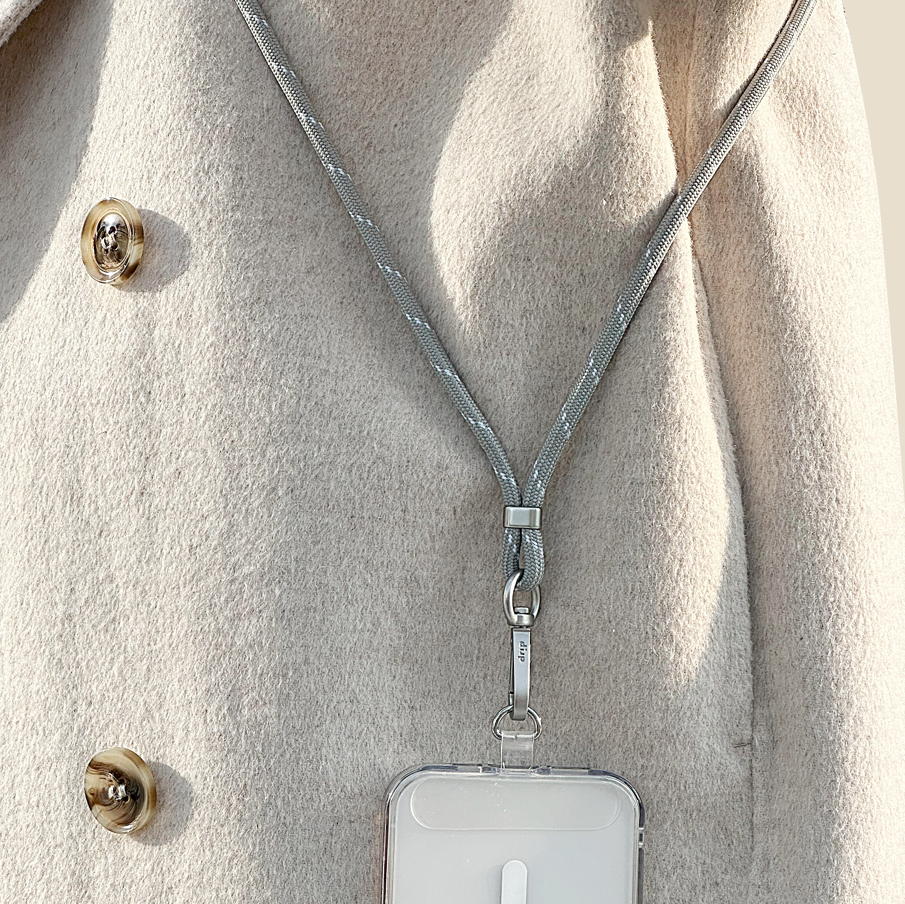 Drip Rope Crossbody Strap with Phone Tether Tabs