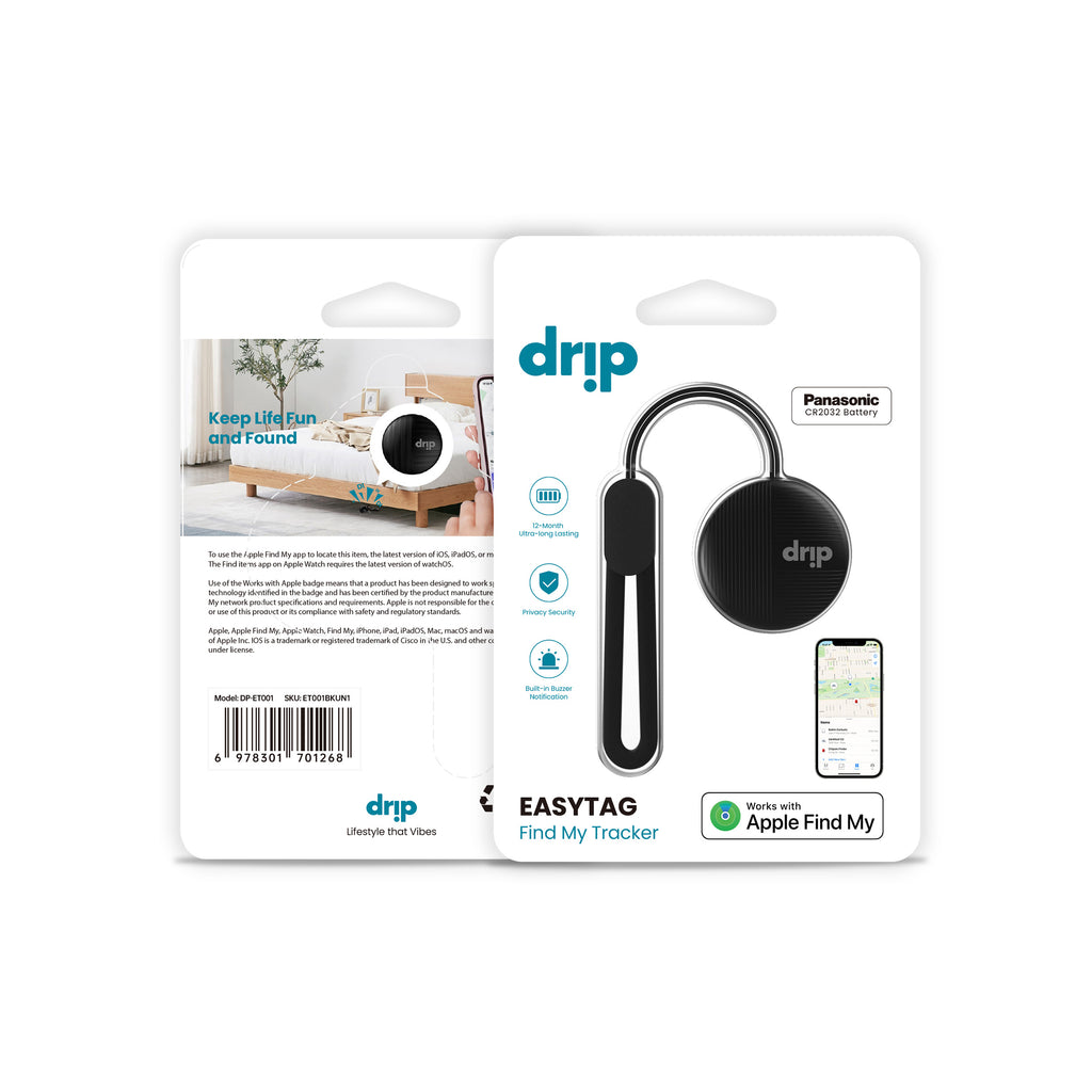 Drip Bluetooth EasyTag Find My Tracker