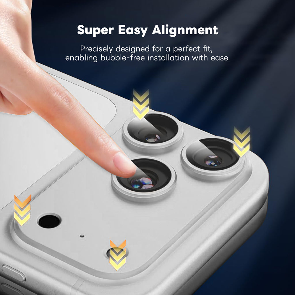 Drip Full-Coverage Aluminum Alloy Lens Protector Cosmic Orange for iPhone 17 Series