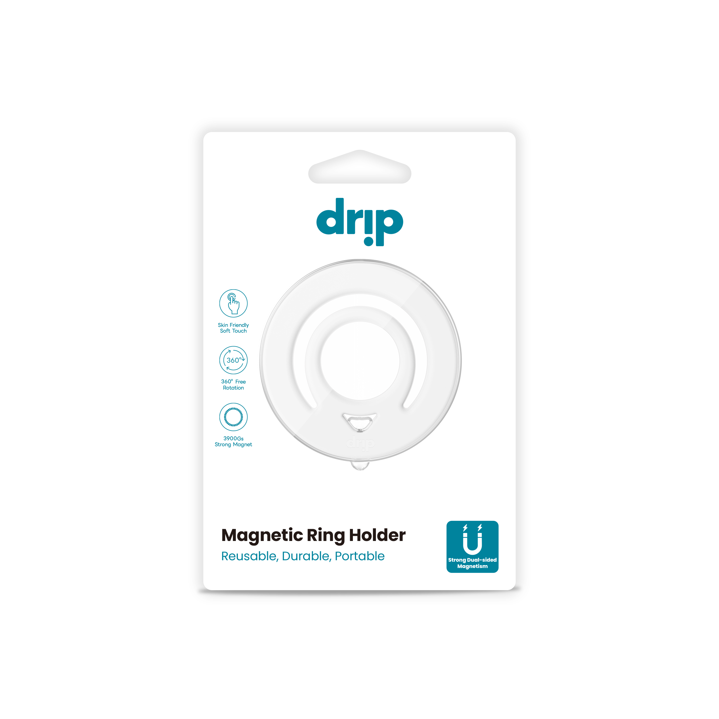 Drip Double Side Magnetic Silicone Ring Holder