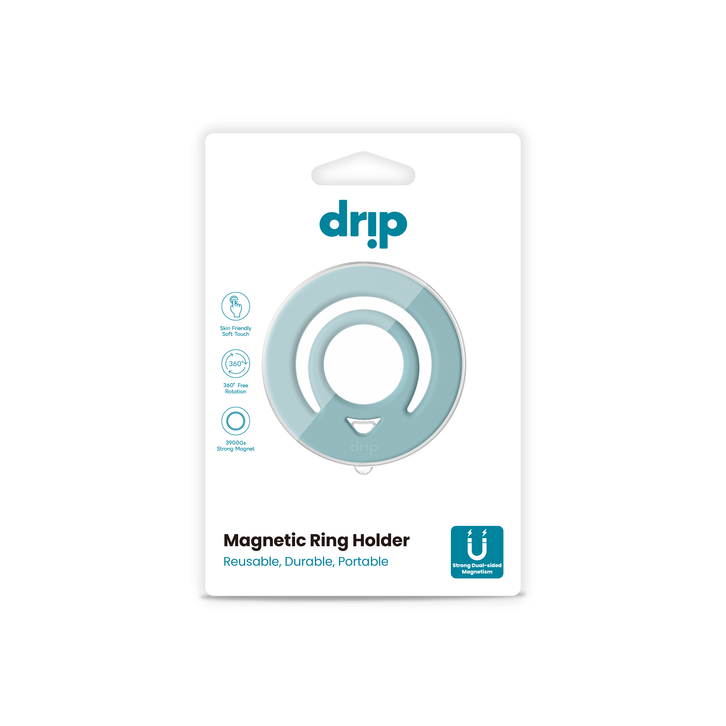 Drip Double Side Magnetic Silicone Ring Holder