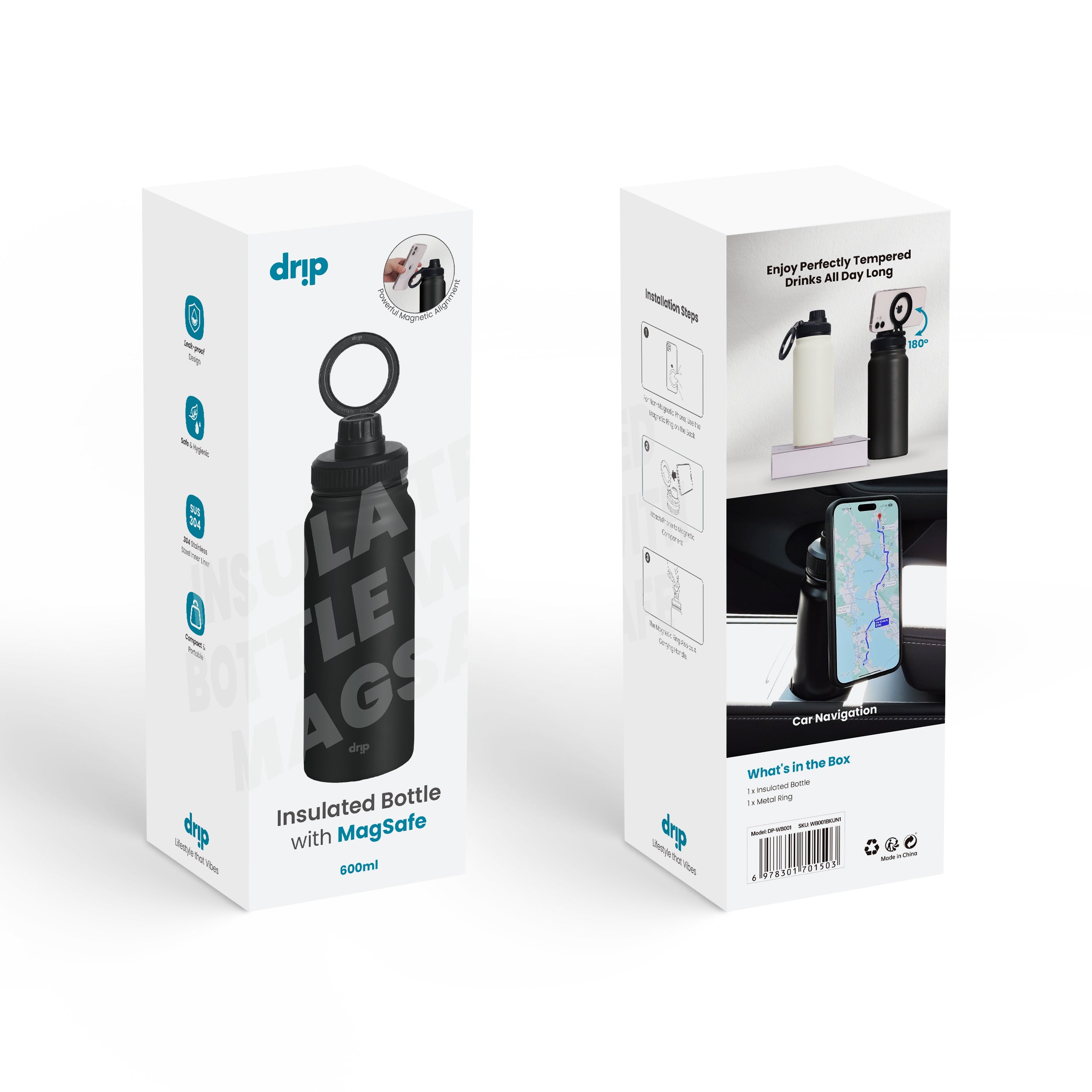 Drip Stainless Steel Insulated Bottle with MagSafe