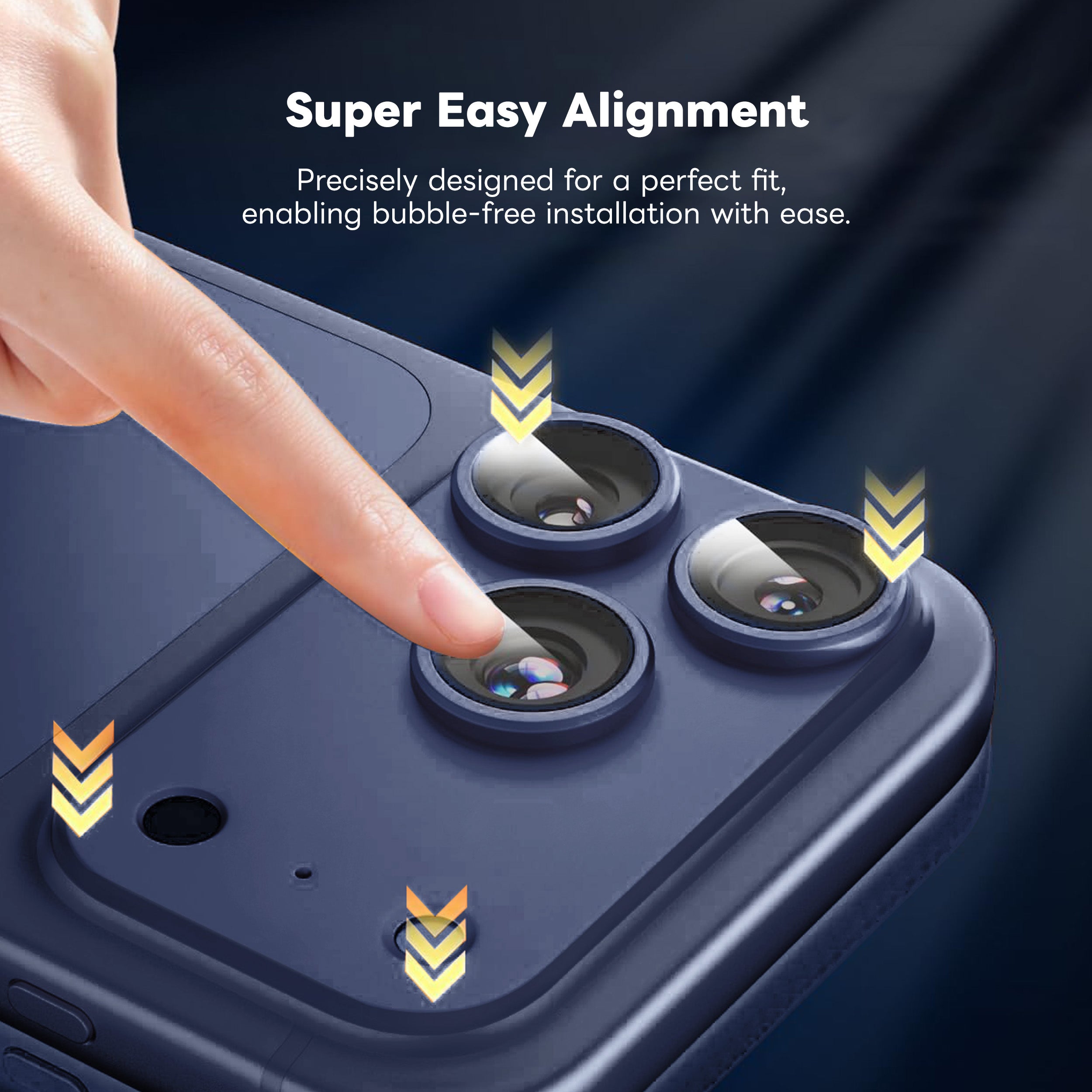 Drip Full-Coverage Aluminum Alloy Lens Protector Cosmic Orange for iPhone 17 Series