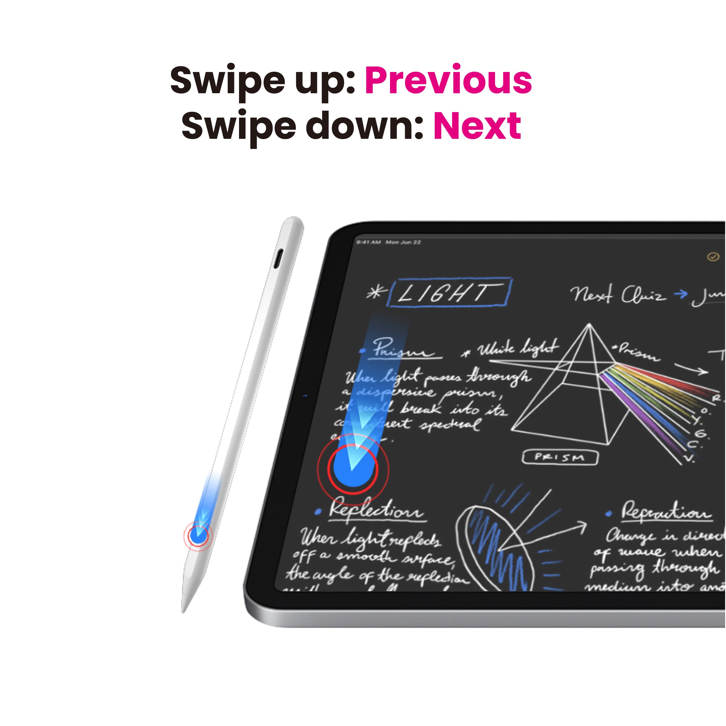 Drip Stylus Pen for iPad  Slide-Out Design & USB-C Fast Charging Compatible with iPad 2018-2025 Models