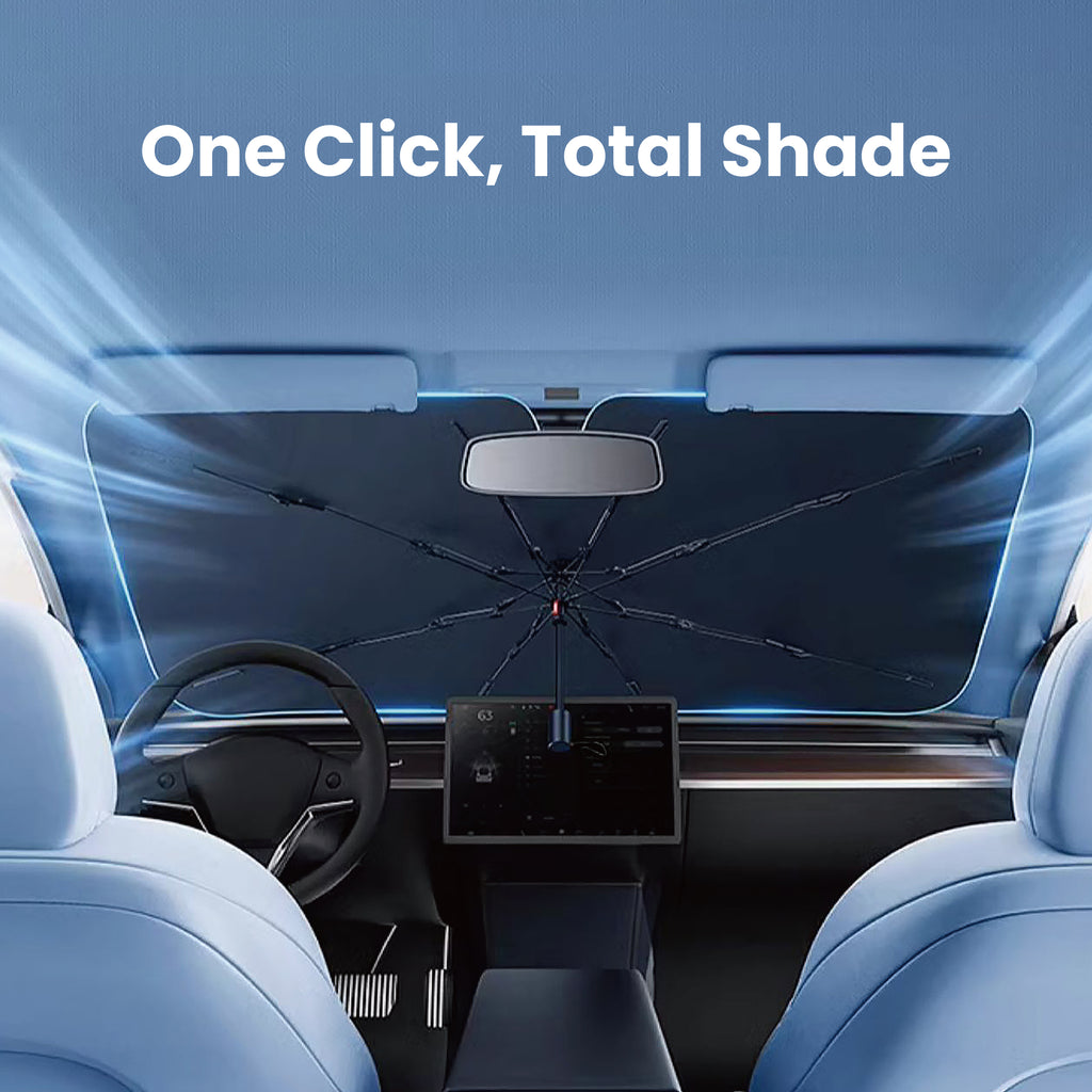 Drip Umbrella Car Windshield Sunshade Black