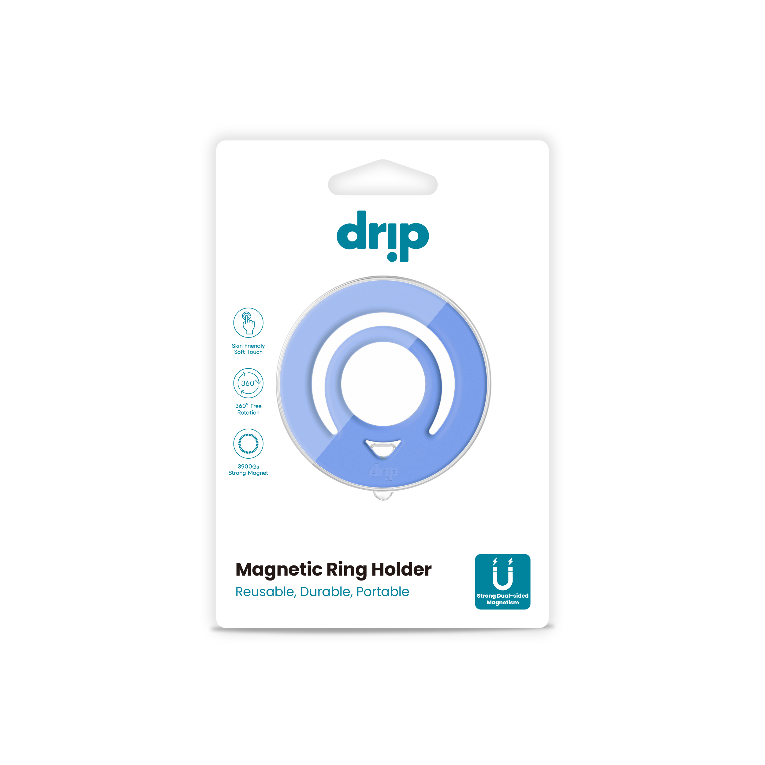 Drip Double Side Magnetic Silicone Ring Holder