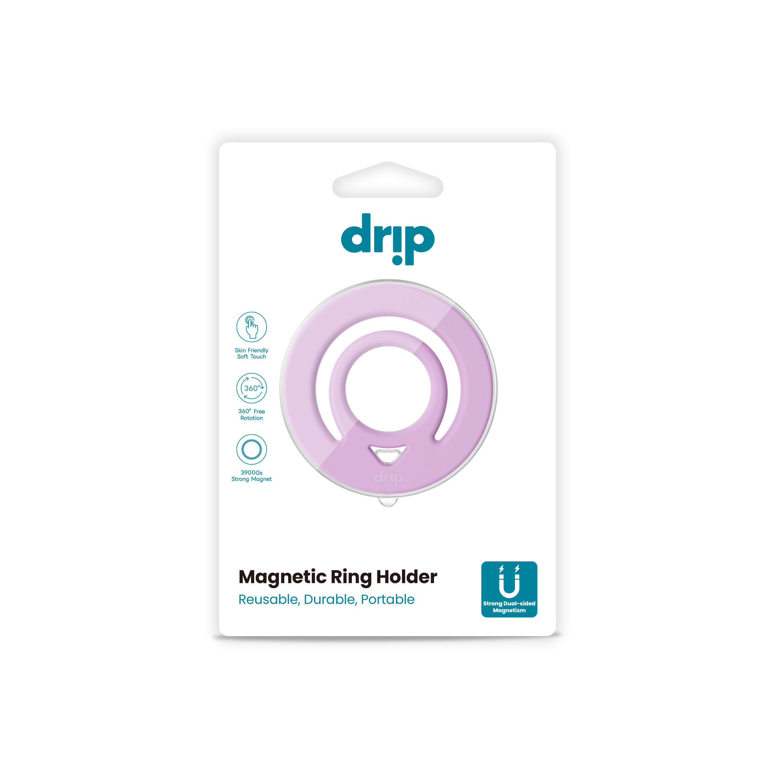 Drip Double Side Magnetic Silicone Ring Holder