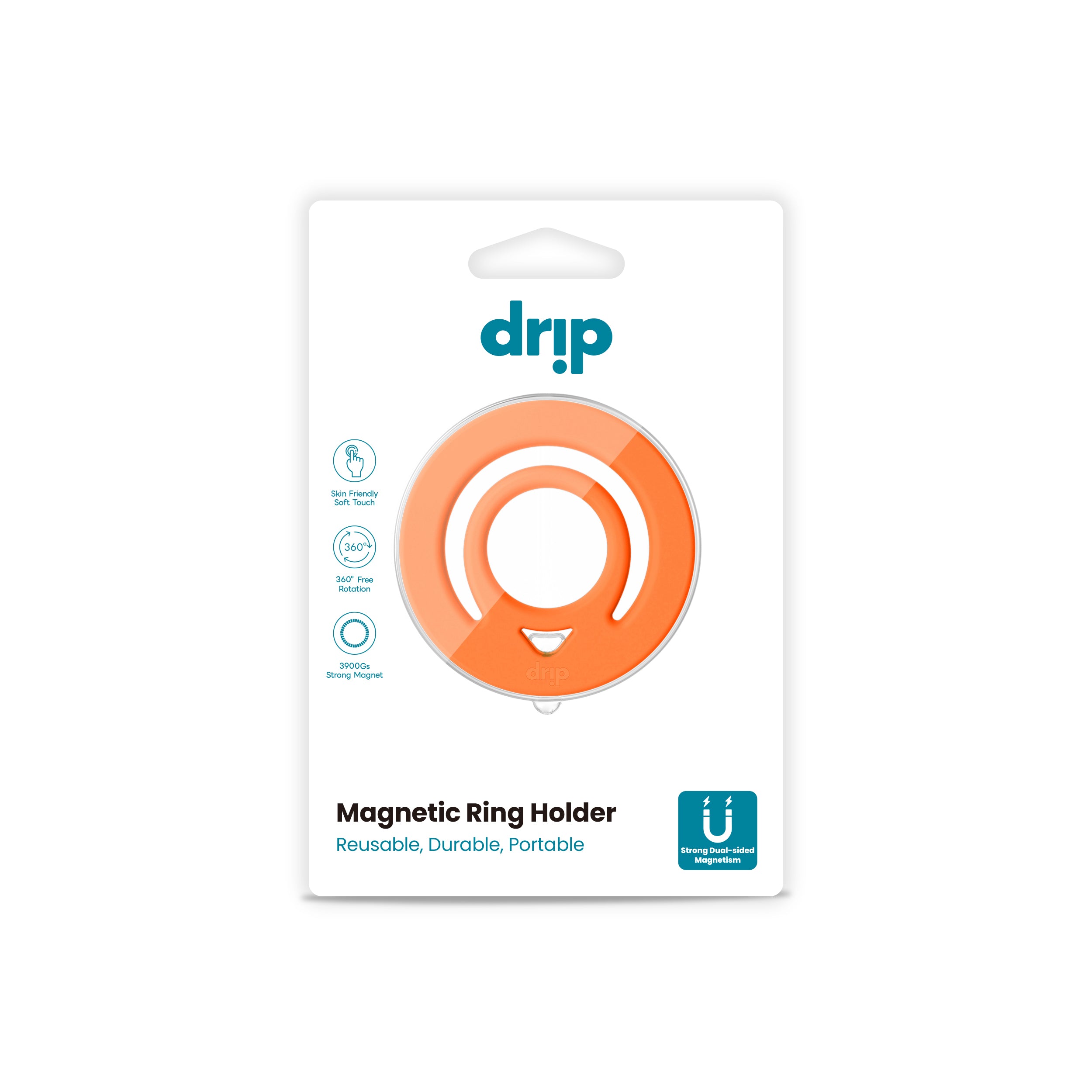 Drip Double Side Magnetic Silicone Ring Holder