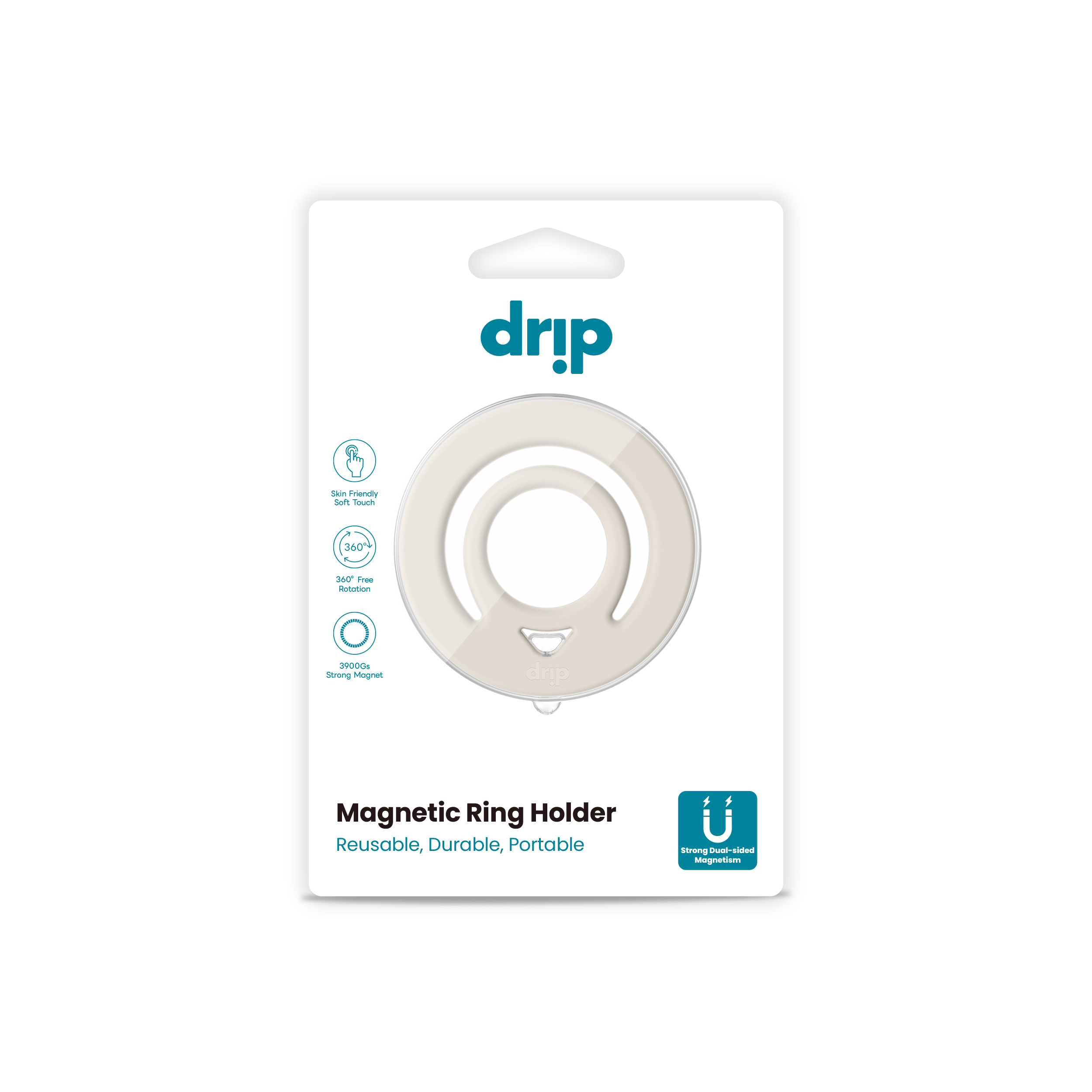 Drip Double Side Magnetic Silicone Ring Holder