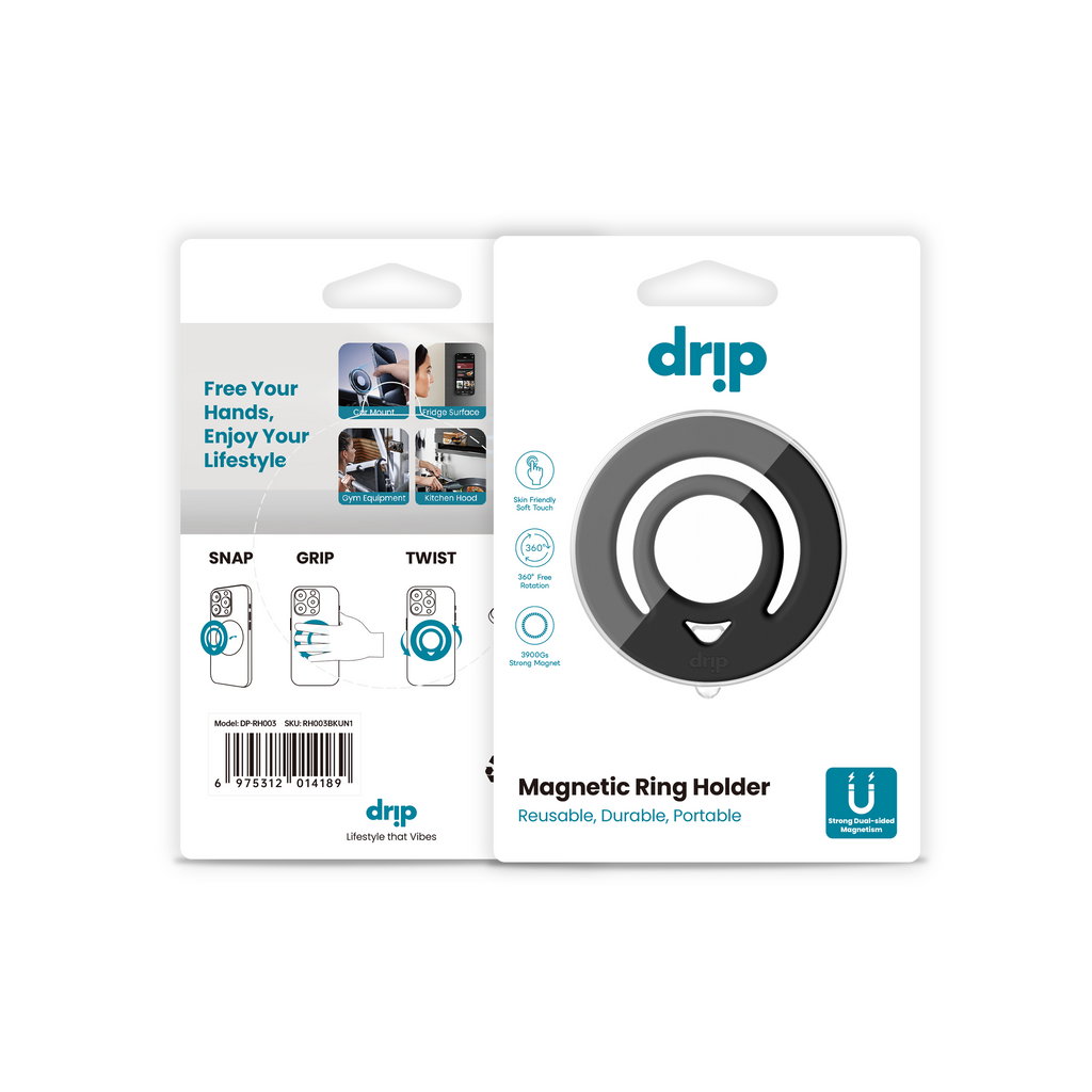 Drip Double Side Magnetic Silicone Ring Holder
