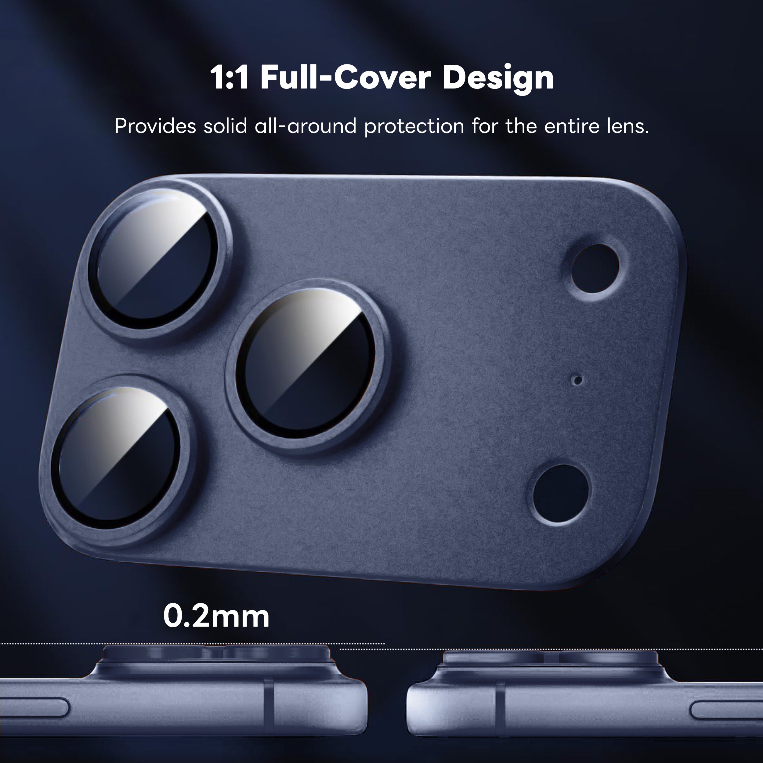 Drip Full-Coverage Aluminum Alloy Lens Protector Cosmic Orange for iPhone 17 Series