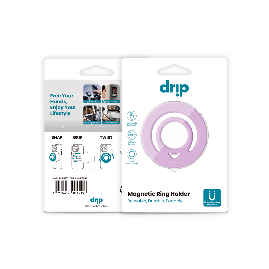 Drip Double Side Magnetic Silicone Ring Holder