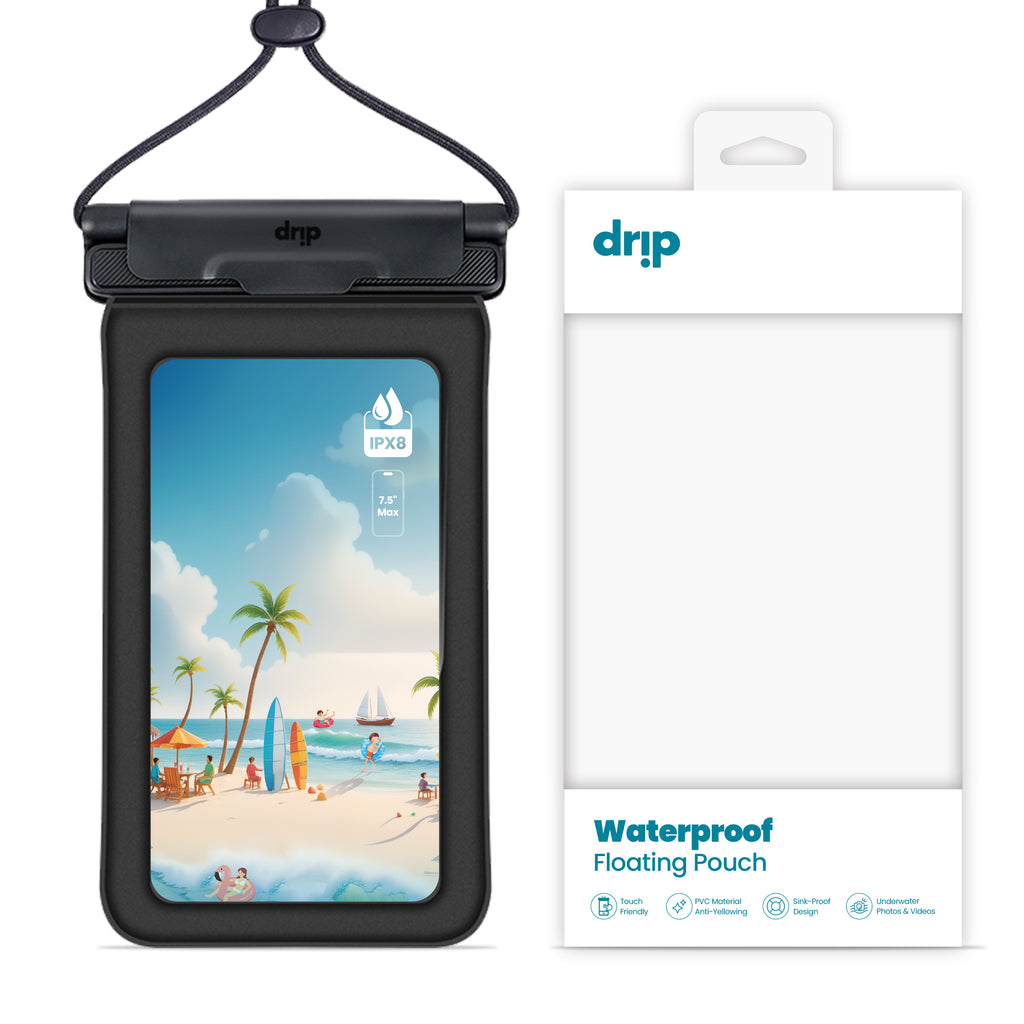 Drip New Filp Cover Waterproof Pouch with Lanyard