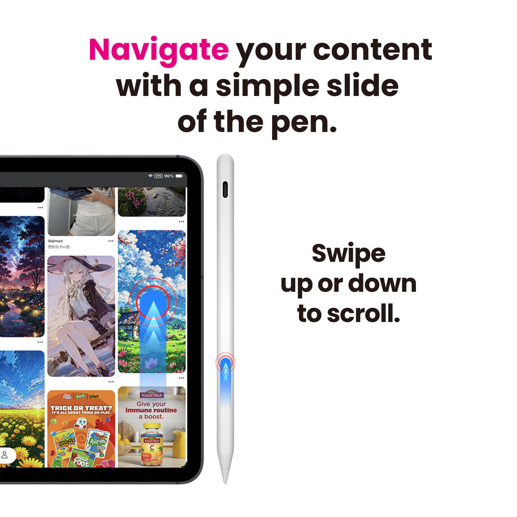 Drip Stylus Pen for iPad  Slide-Out Design & USB-C Fast Charging Compatible with iPad 2018-2025 Models