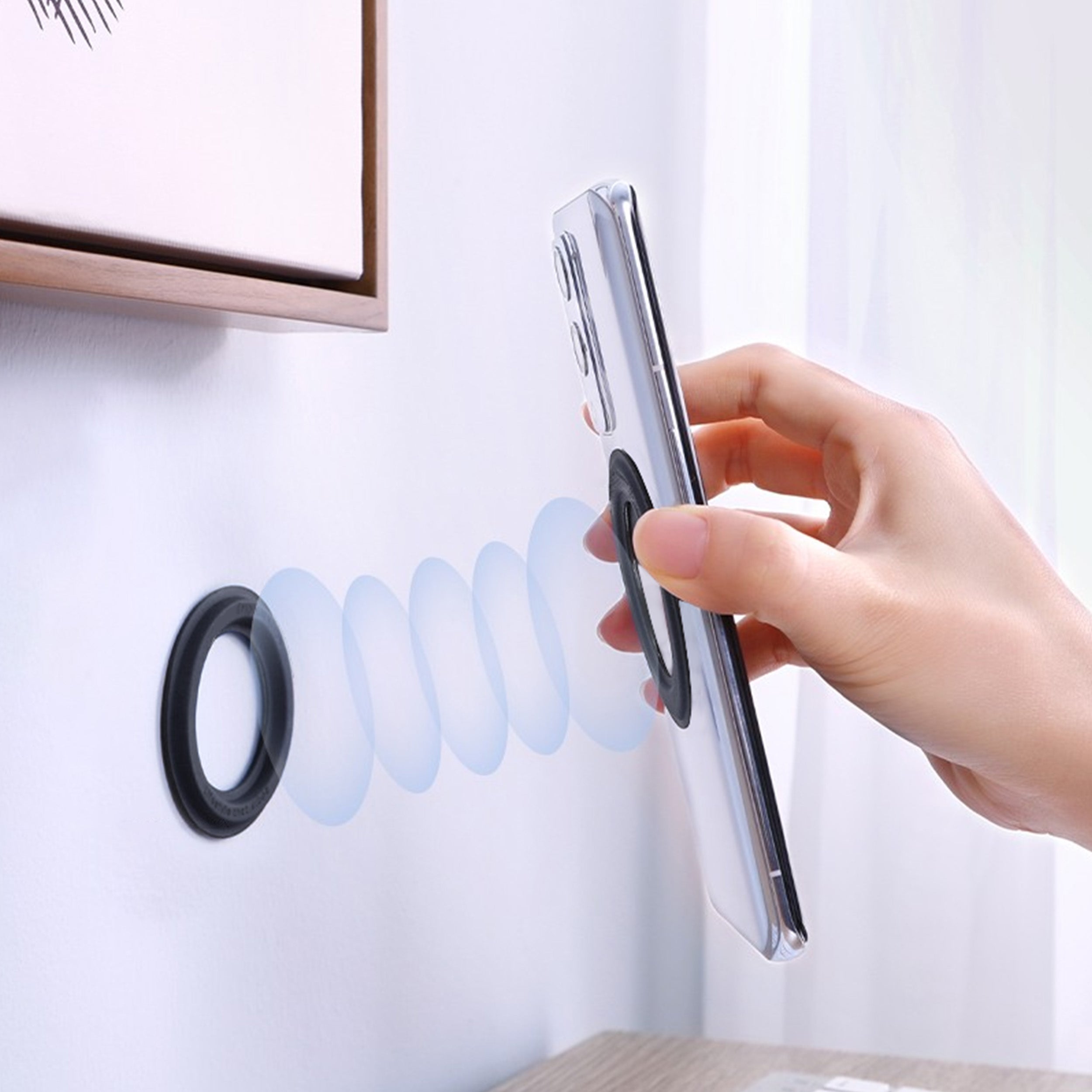 Drip Magnetic Ring & Metal Ring Black for Mobiles