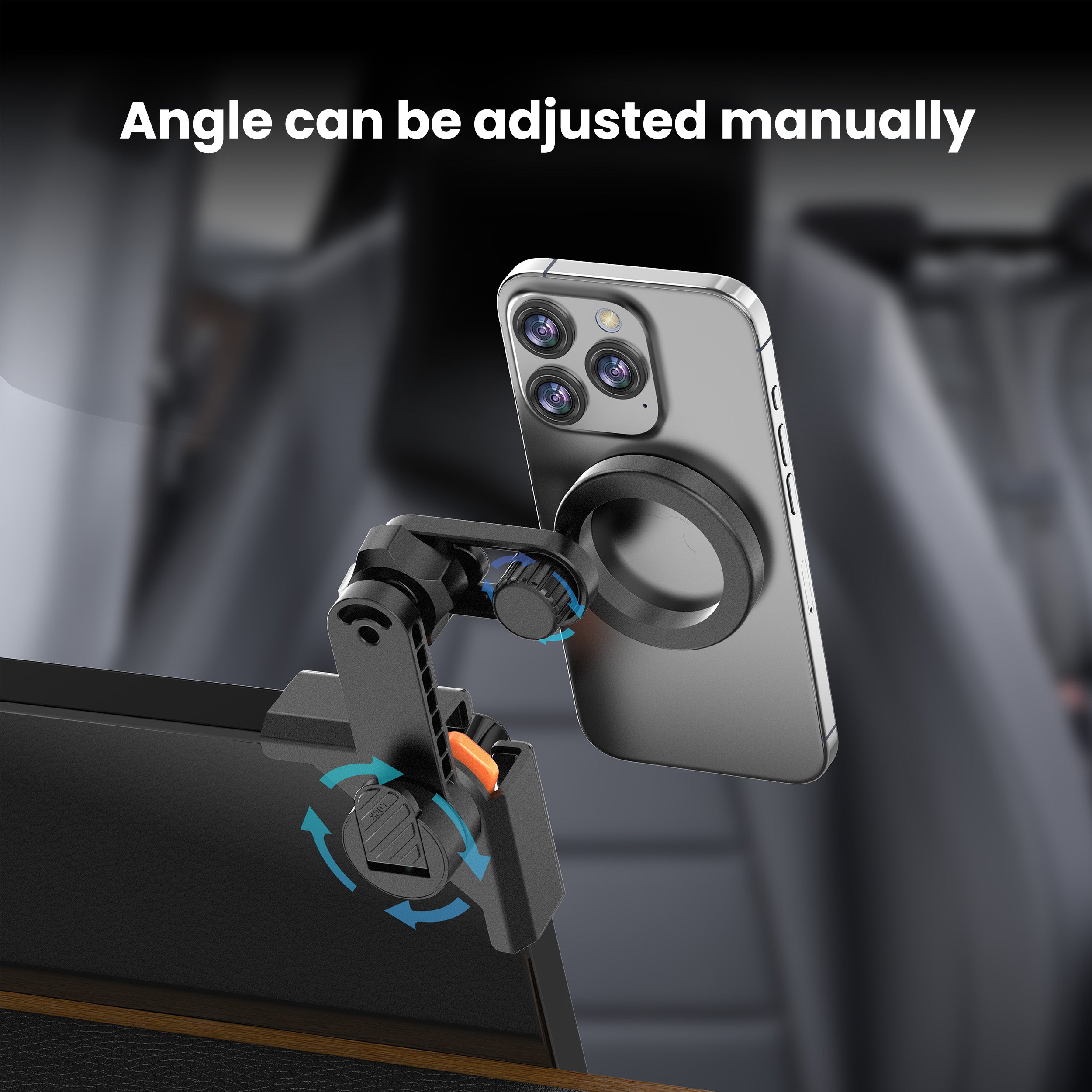 Drip Magnetic Phone Mount for Car Monitor Black