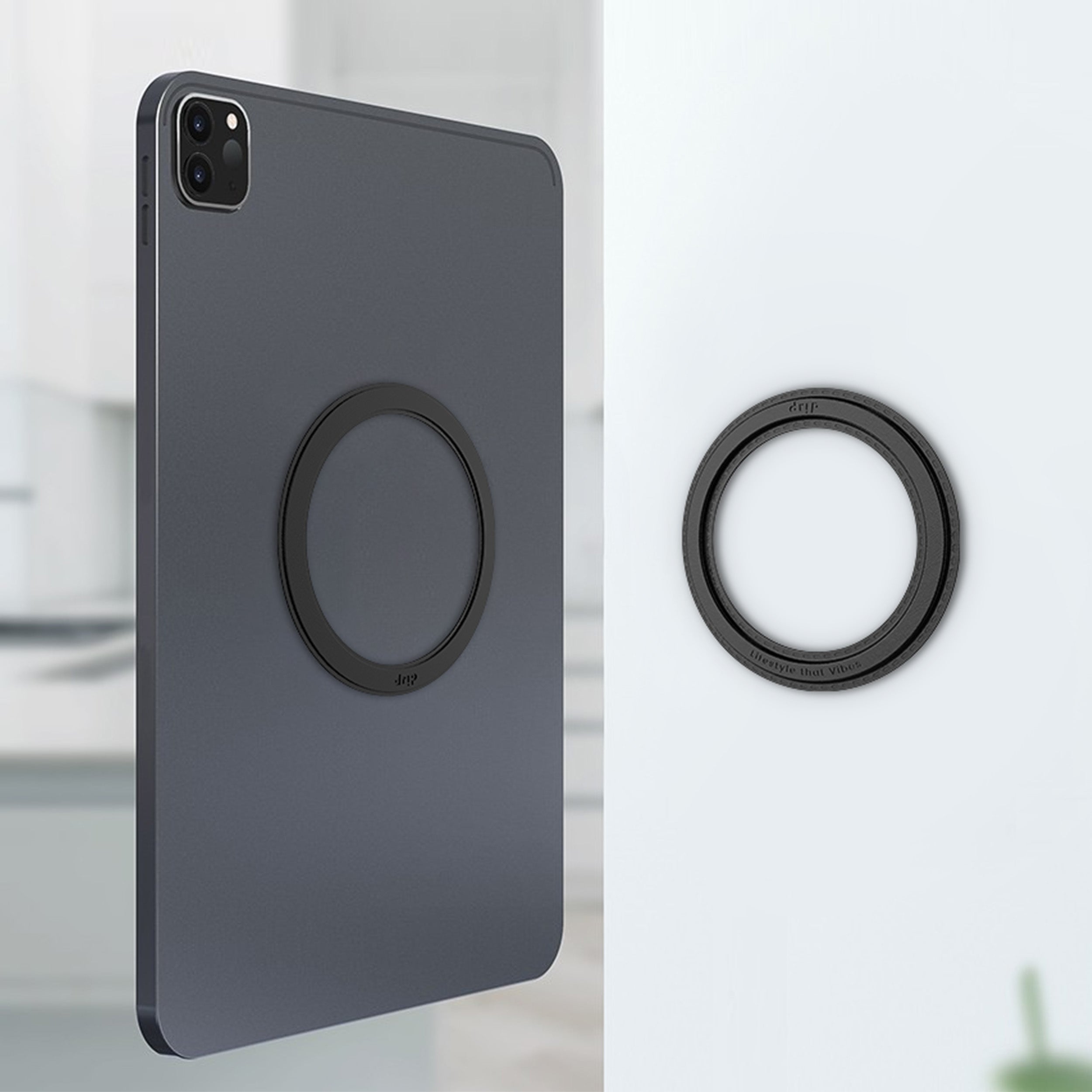 Drip Magnetic Ring & Metal Ring Black for Tablets