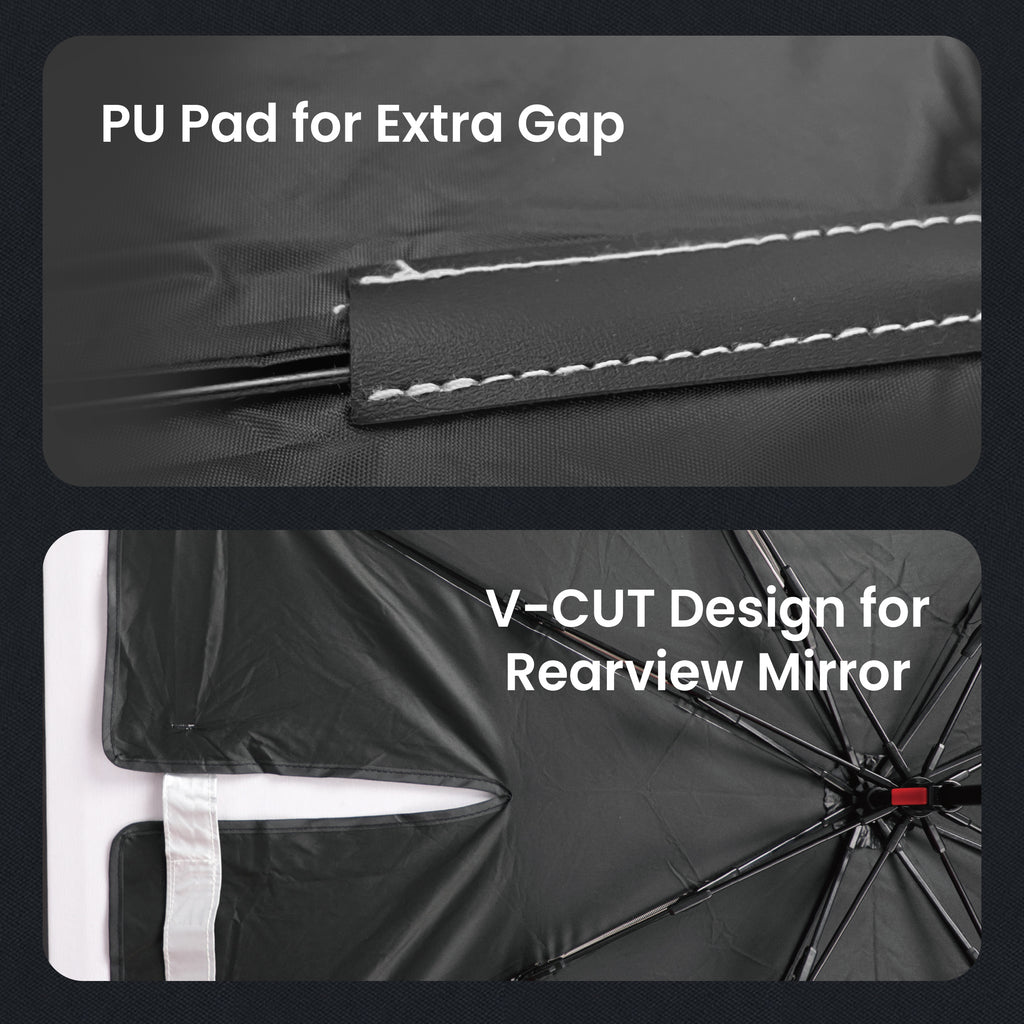 Drip Umbrella Car Windshield Sunshade Black