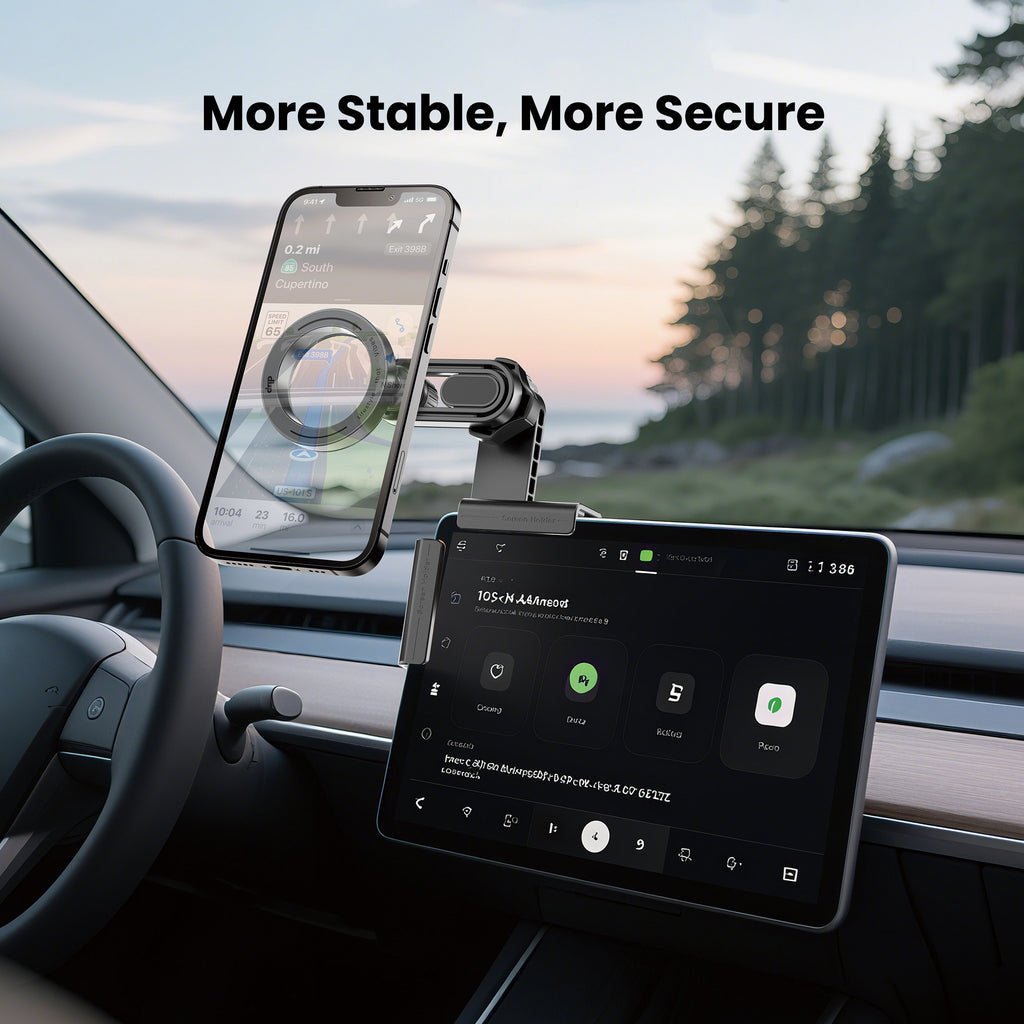 Drip Magnetic Phone Mount for Car Monitor Black