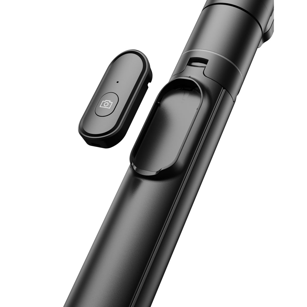 Drip Extendable Magnetic Selfie Stick & Automatic Tripod Stand with Remote Control Black