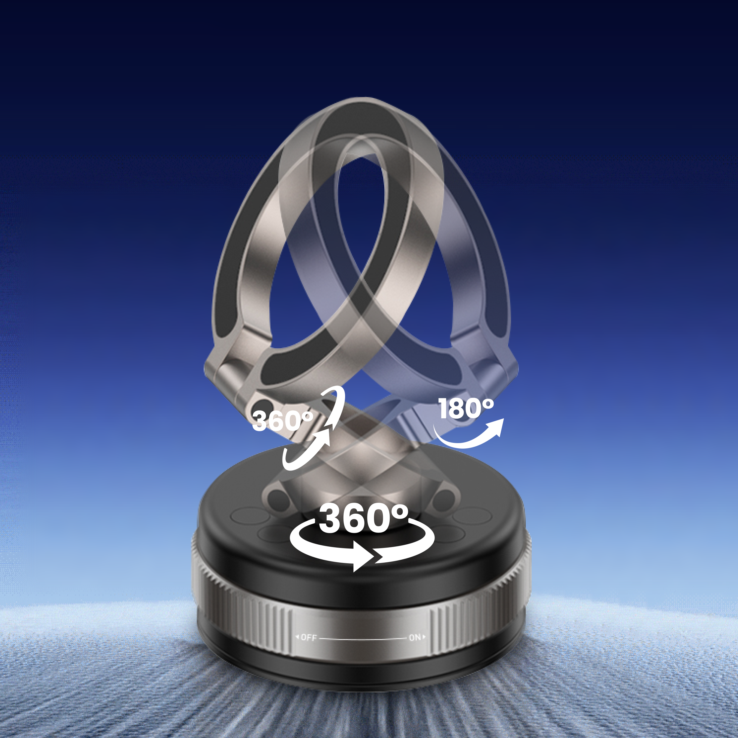 Drip 360° Rotating Magnetic Phone Mount with Vacuum Suction Black