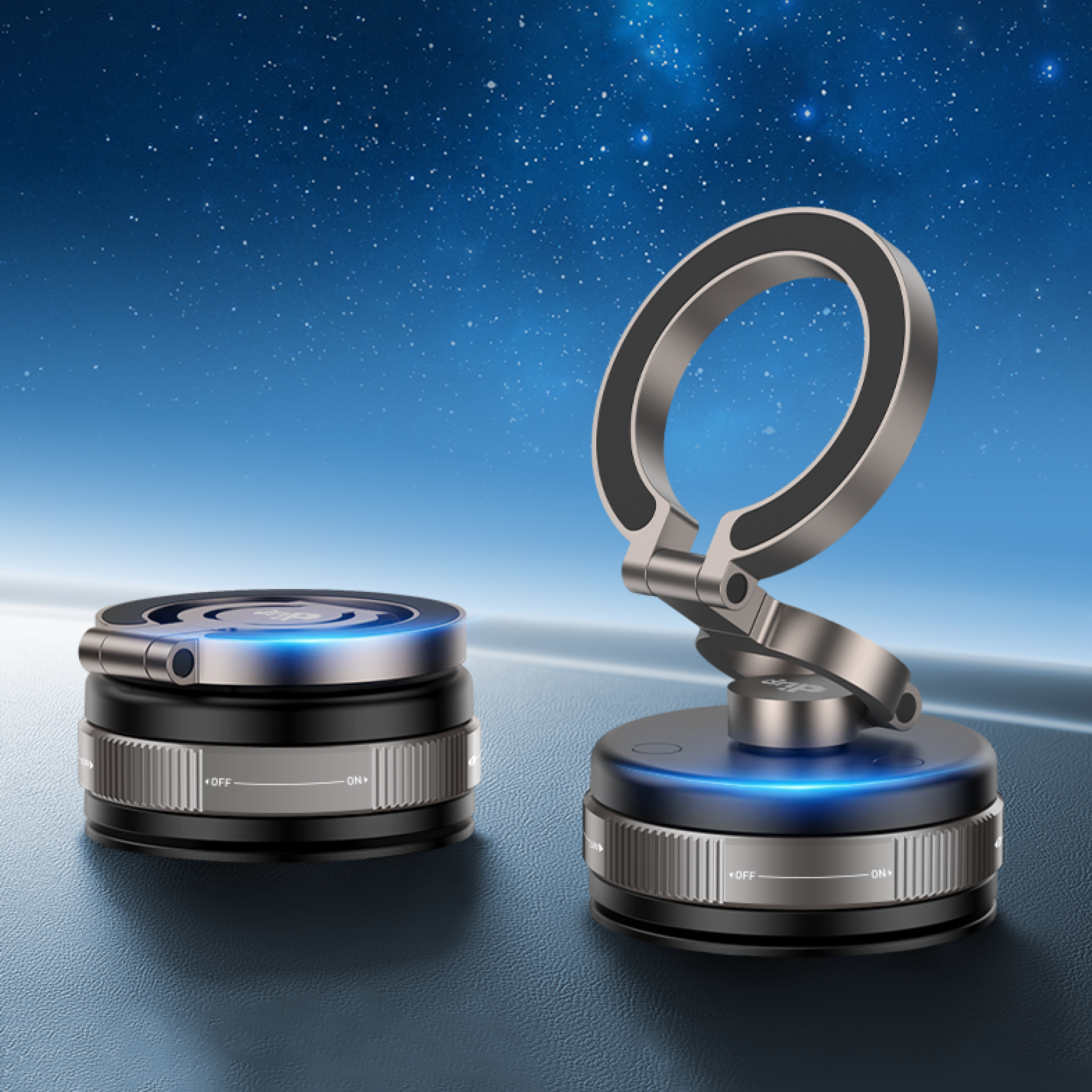Drip 360° Rotating Magnetic Phone Mount with Vacuum Suction Black