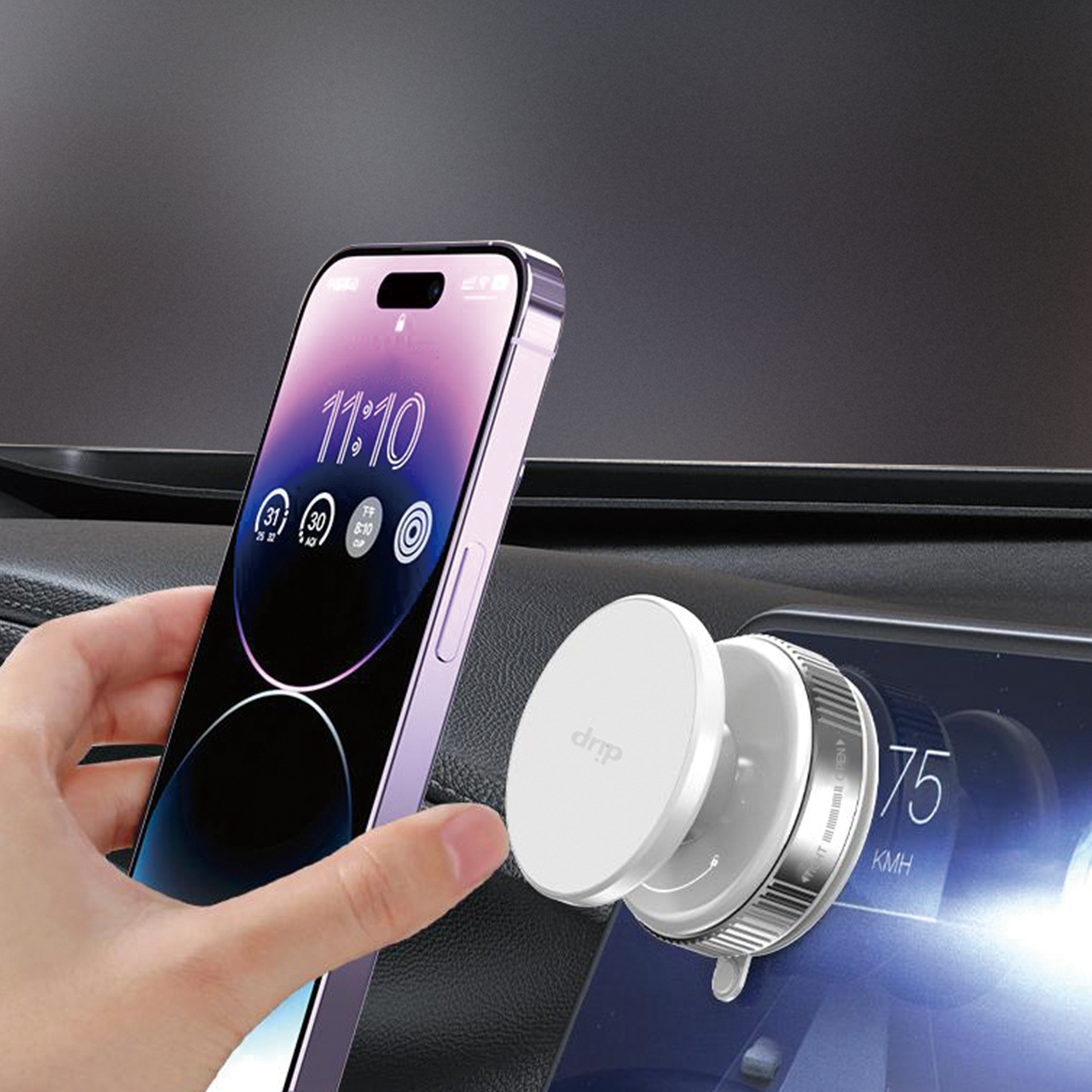 Drip 360° Rotating Vacuum Suction Magnetic Car Phone Mount