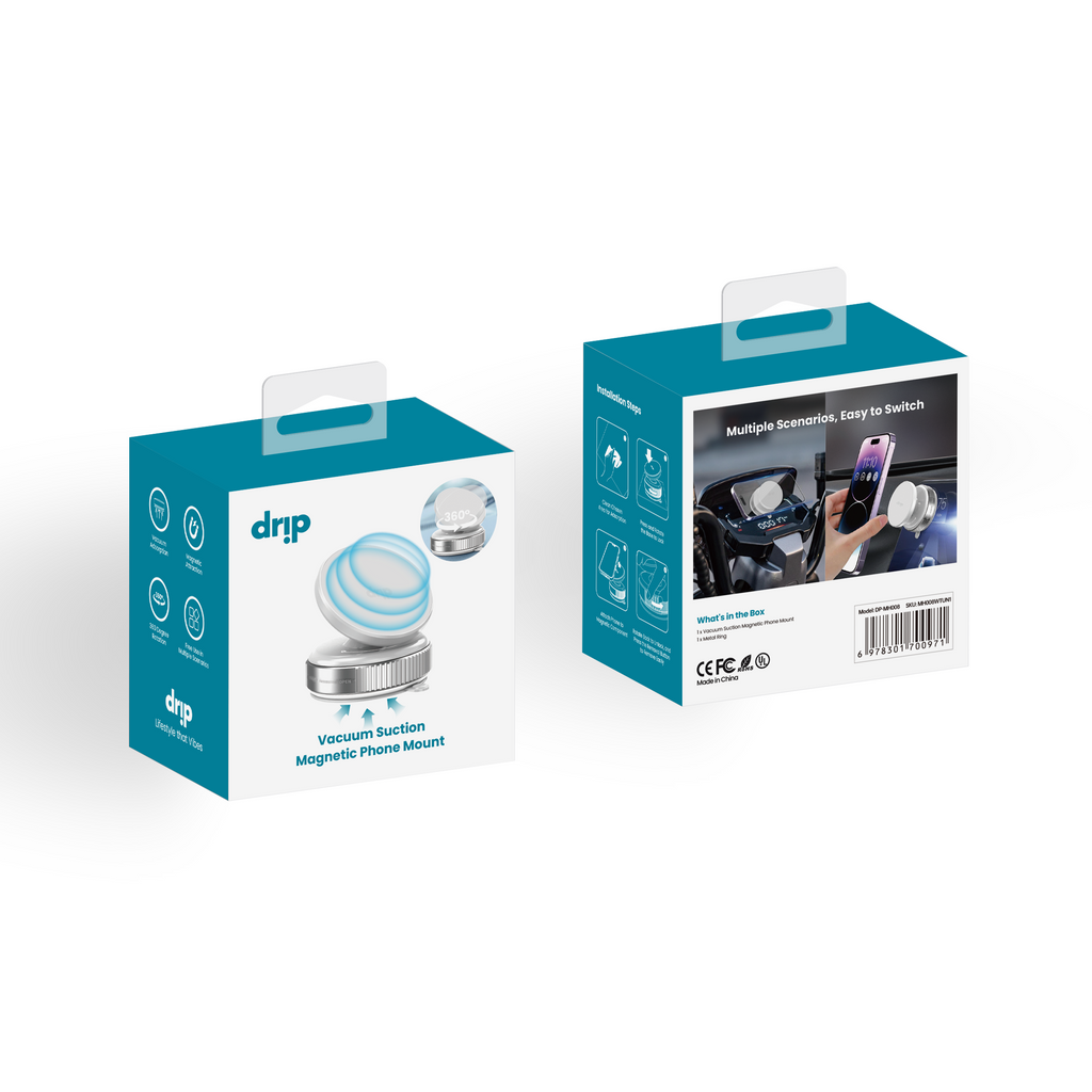 Drip 360° Rotating Vacuum Suction Magnetic Car Phone Mount