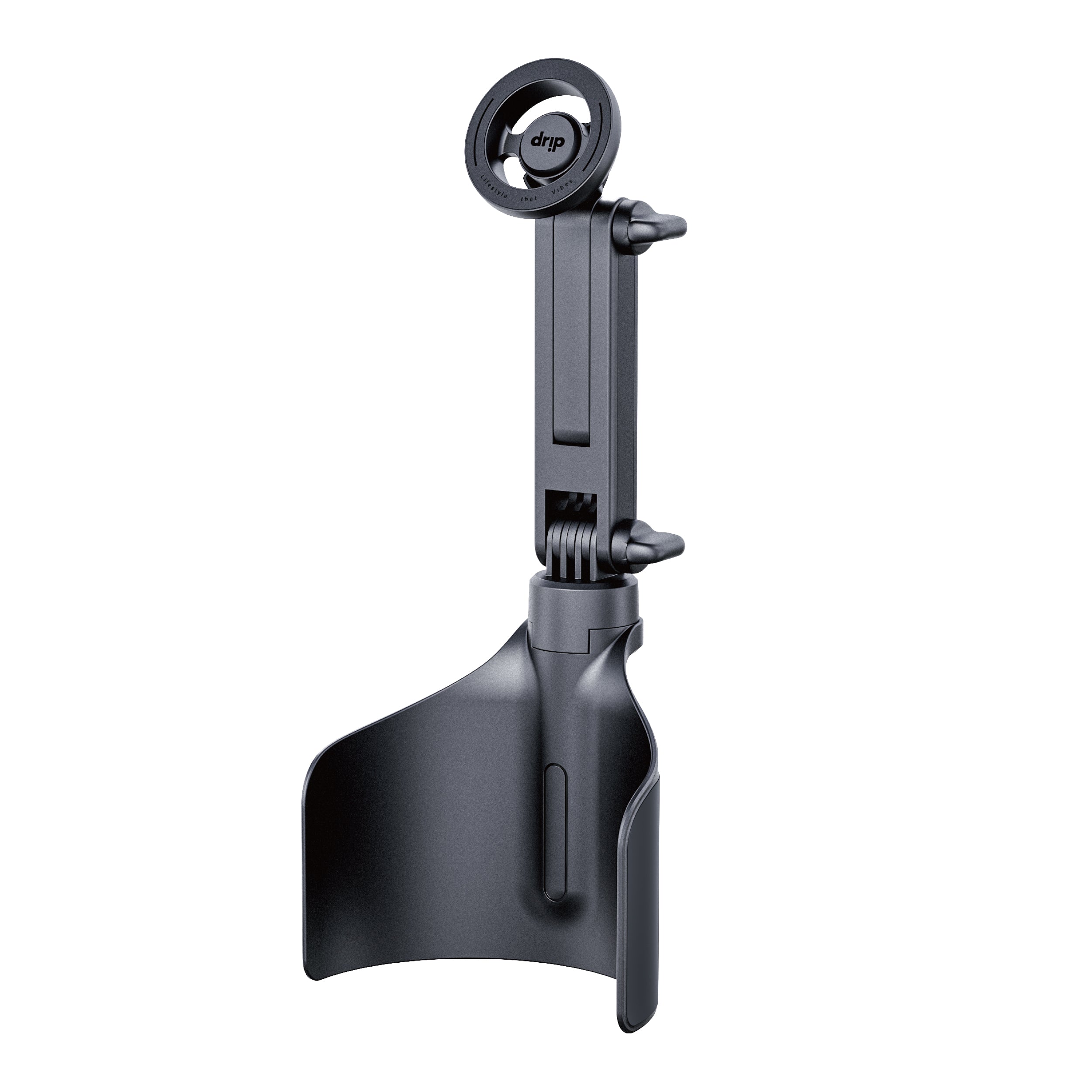 Drip 2-IN-1 Flexible Adjustment Cup Holder Mount Black